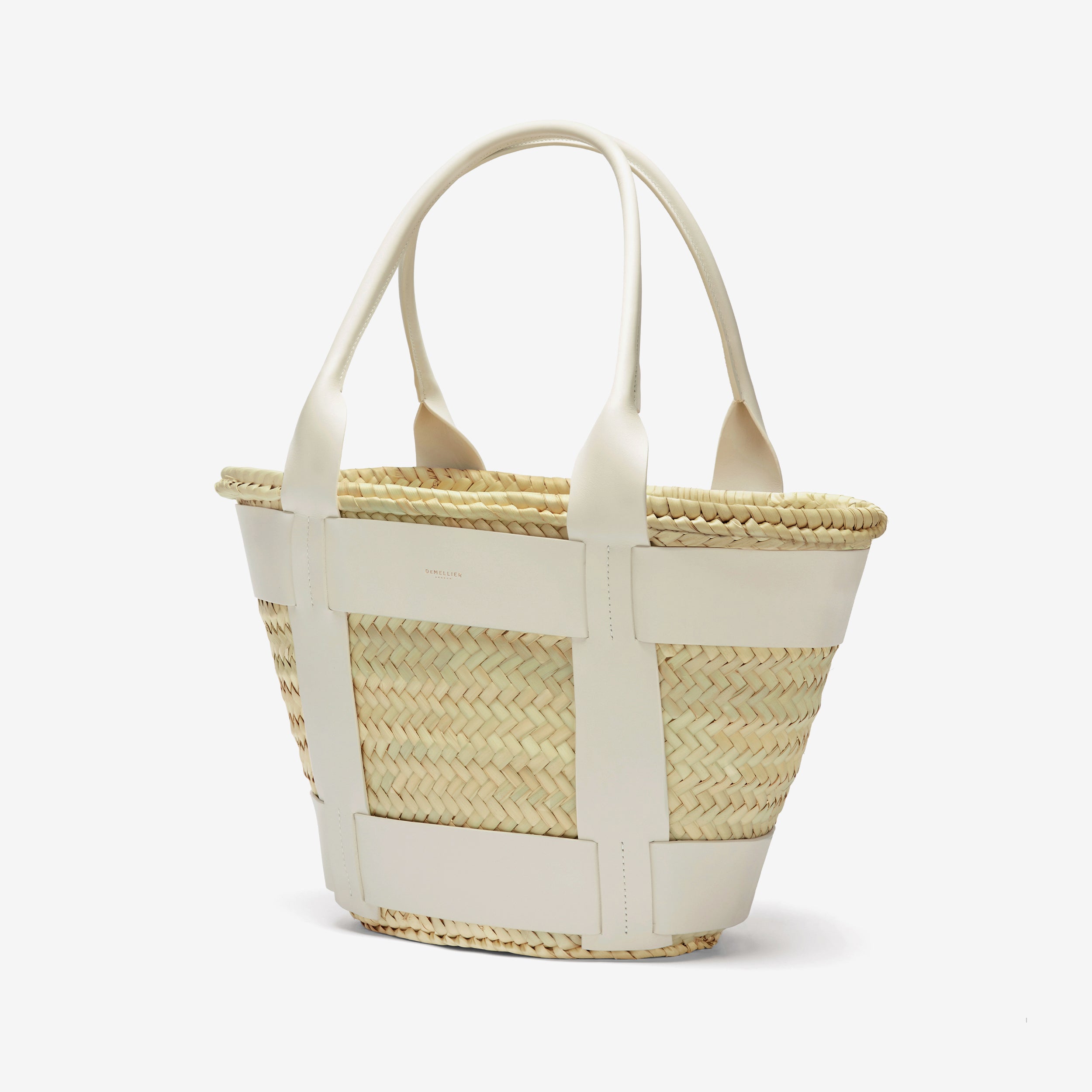 The Santorini - natural basket off-white smooth