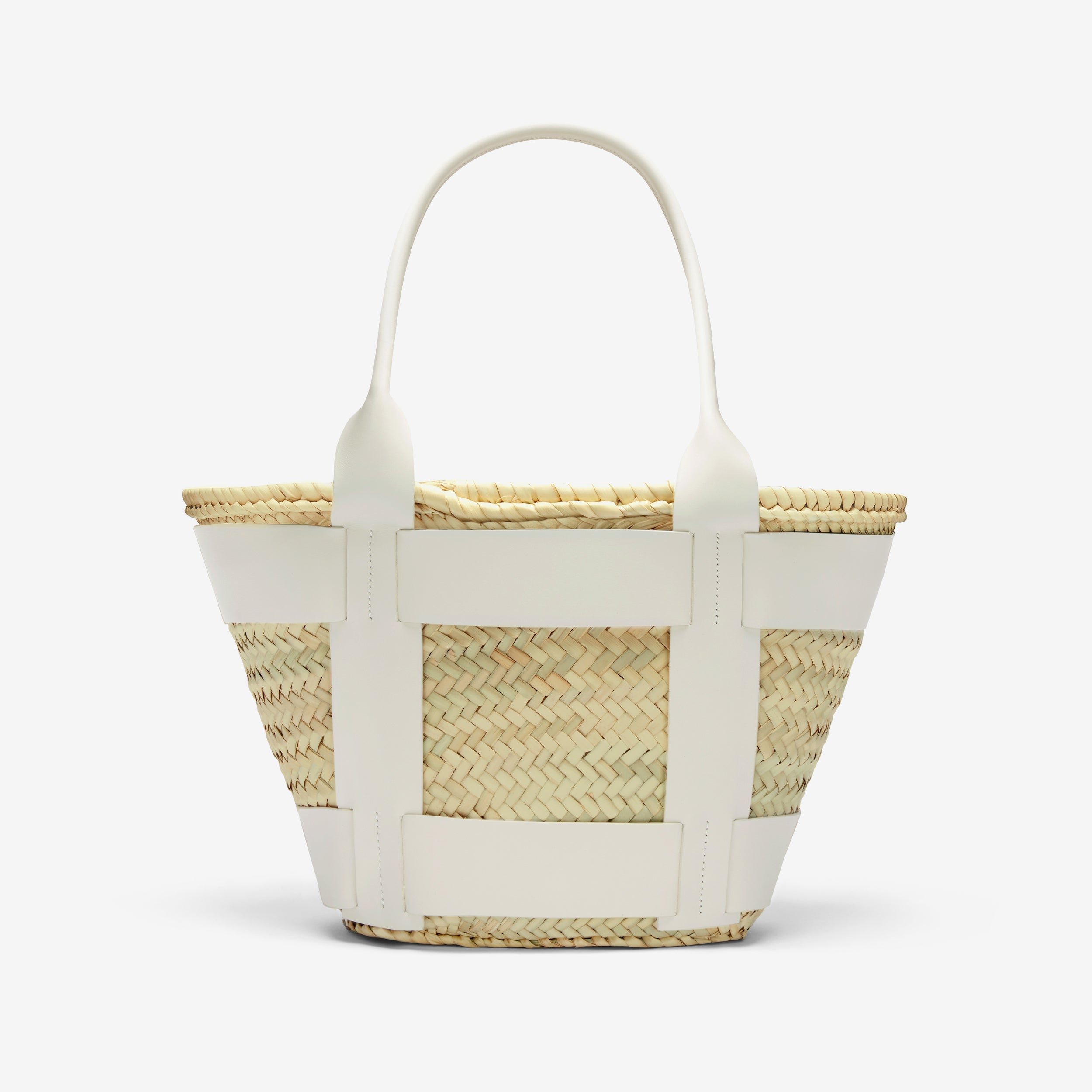 The Santorini - natural basket off-white smooth