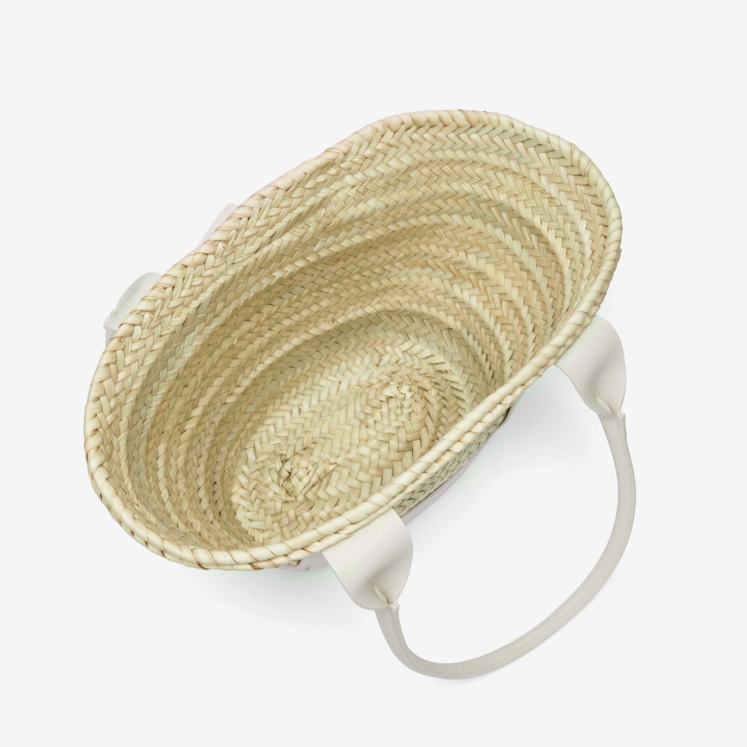 The Santorini - natural basket off-white smooth