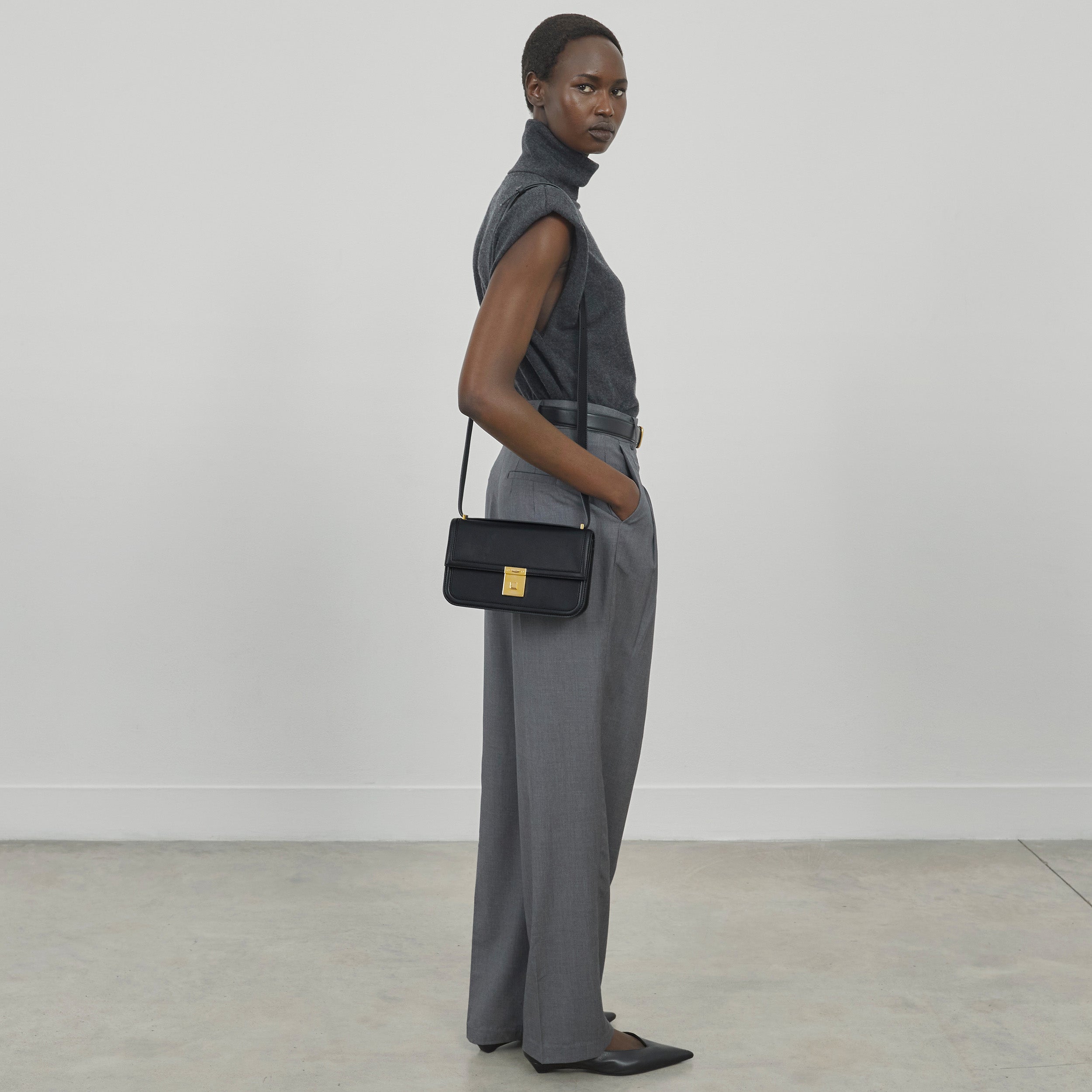 The Paris Crossbody - deep olive suede