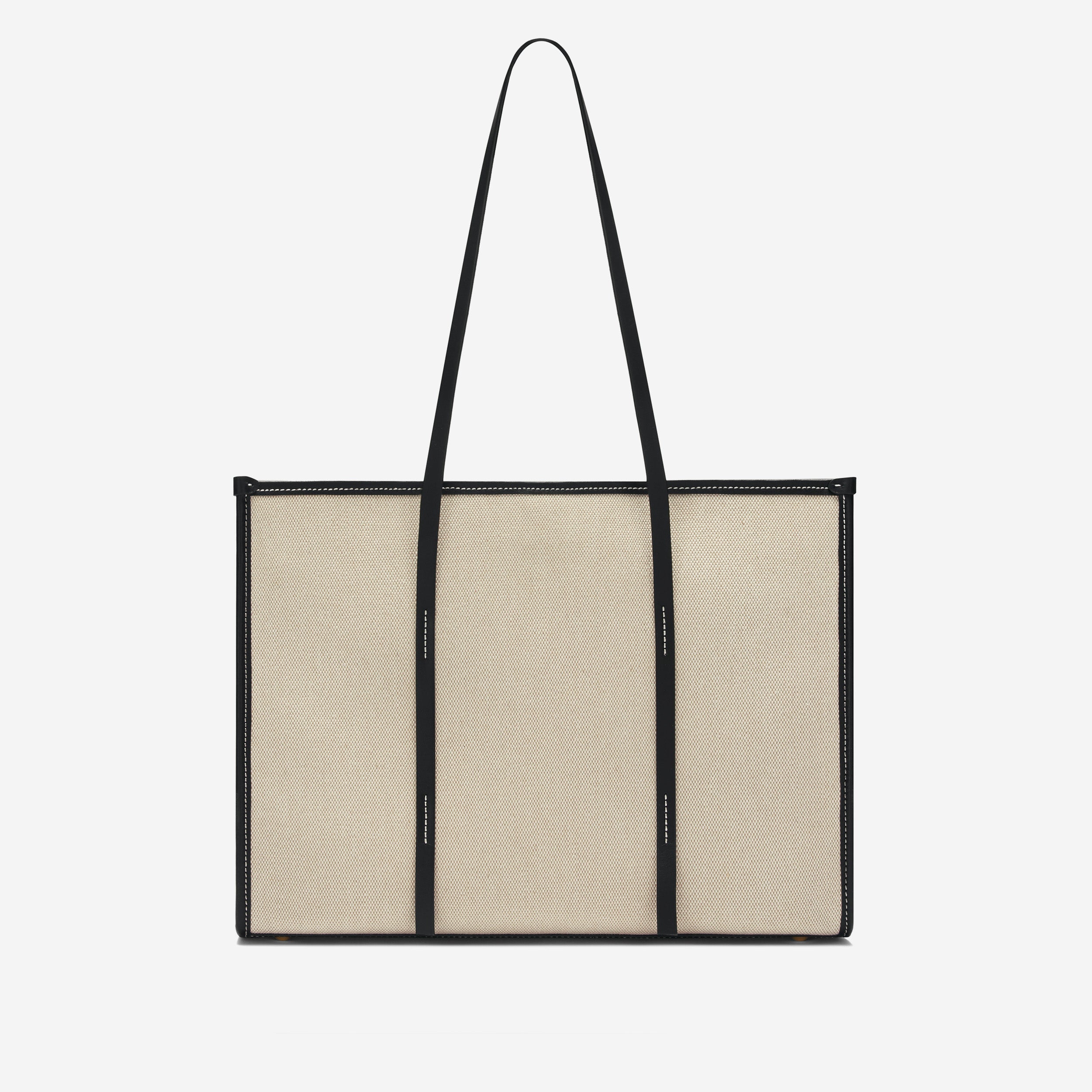 The Capri - salt & pepper canvas black smooth