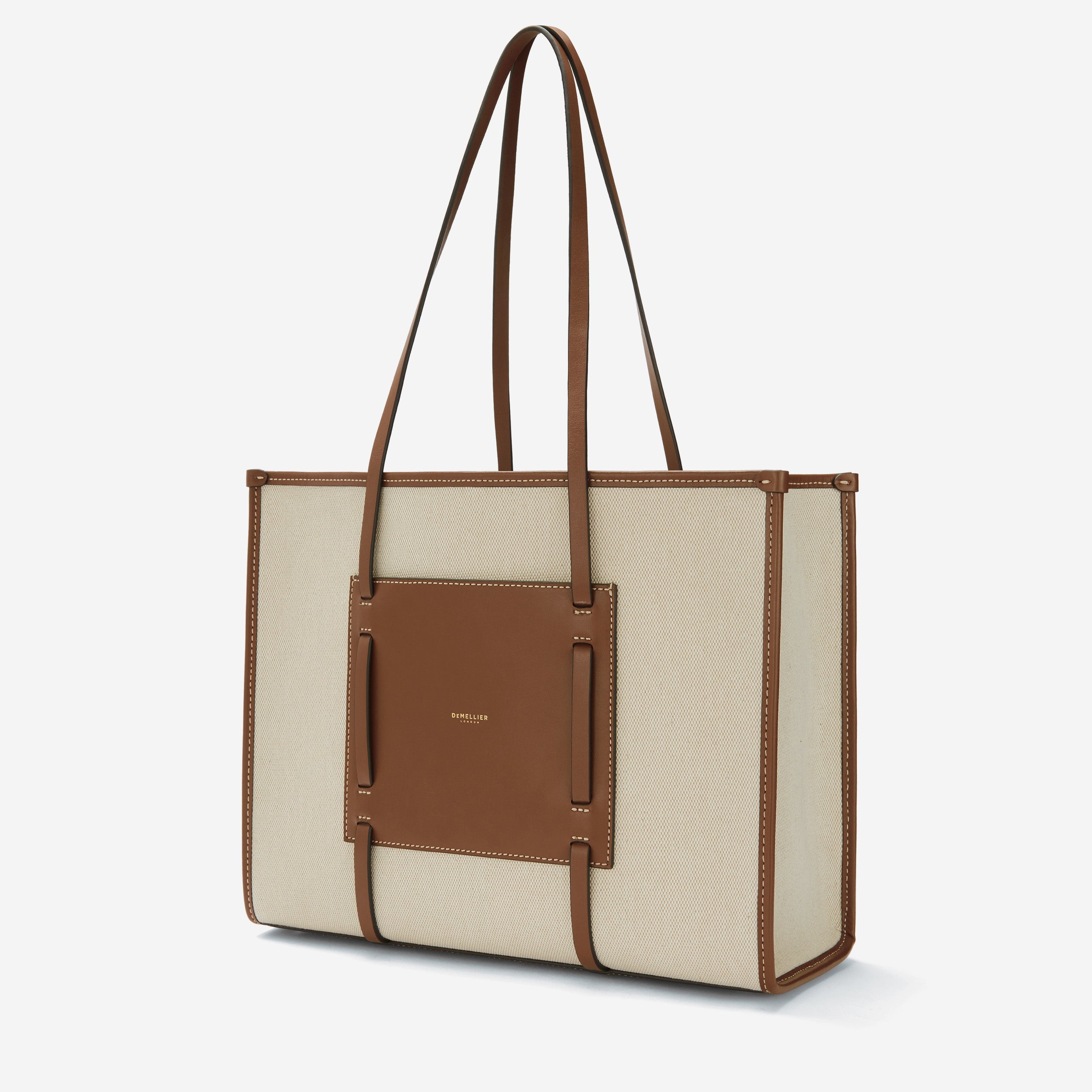 The Capri - salt & pepper canvas tan smooth