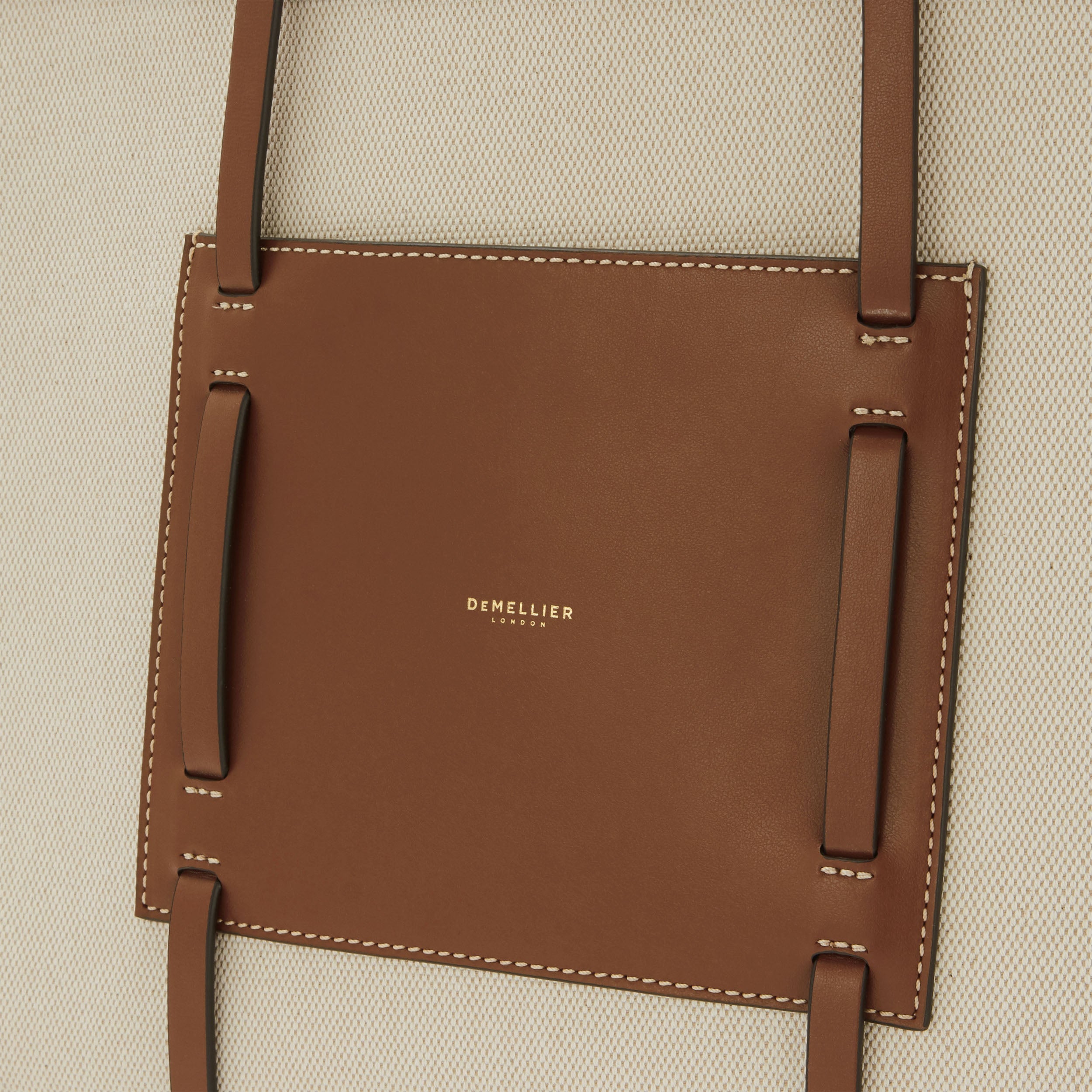 The Capri - salt & pepper canvas tan smooth