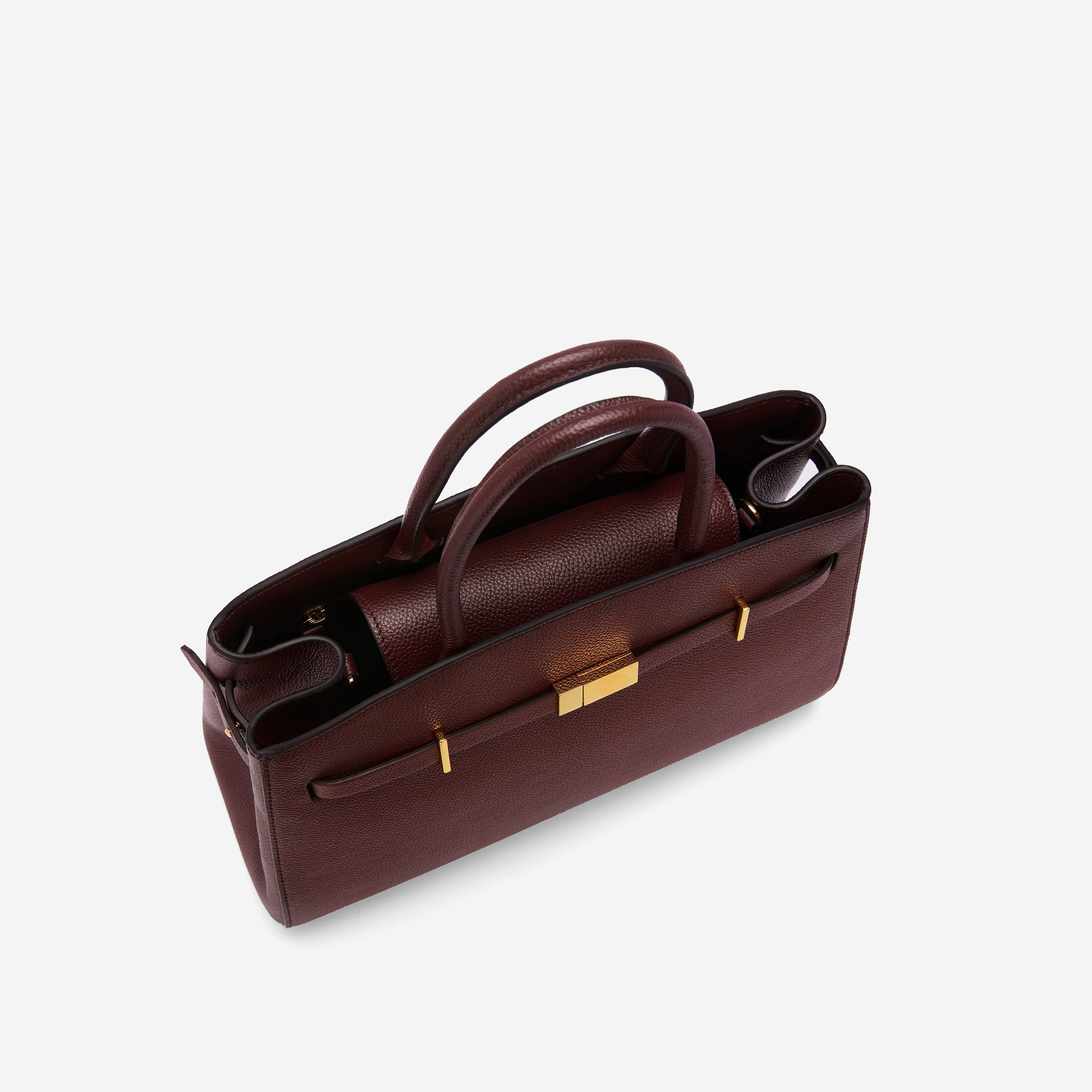 The Midi Hudson - burgundy small grain