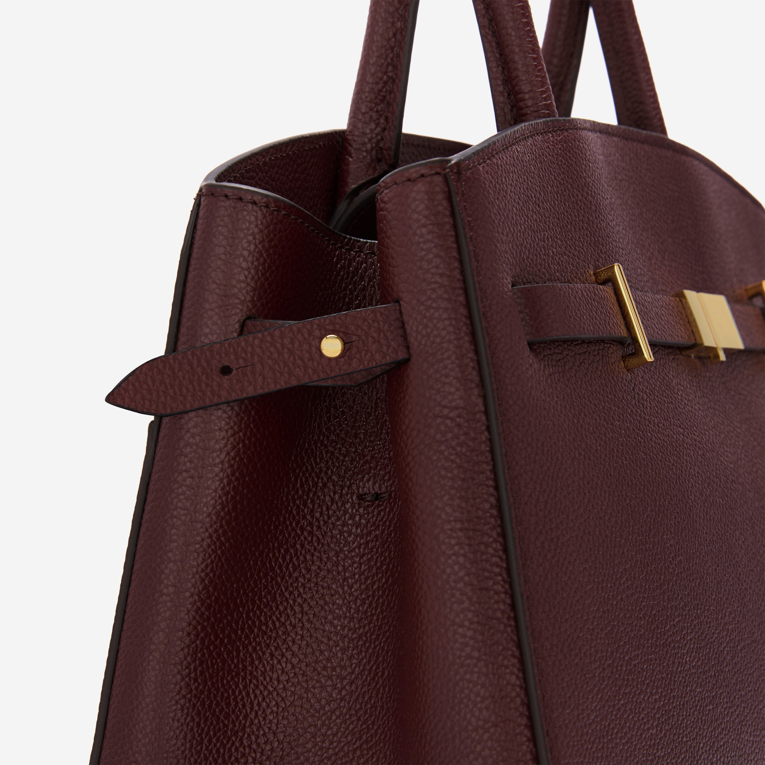 The Midi Hudson - burgundy small grain