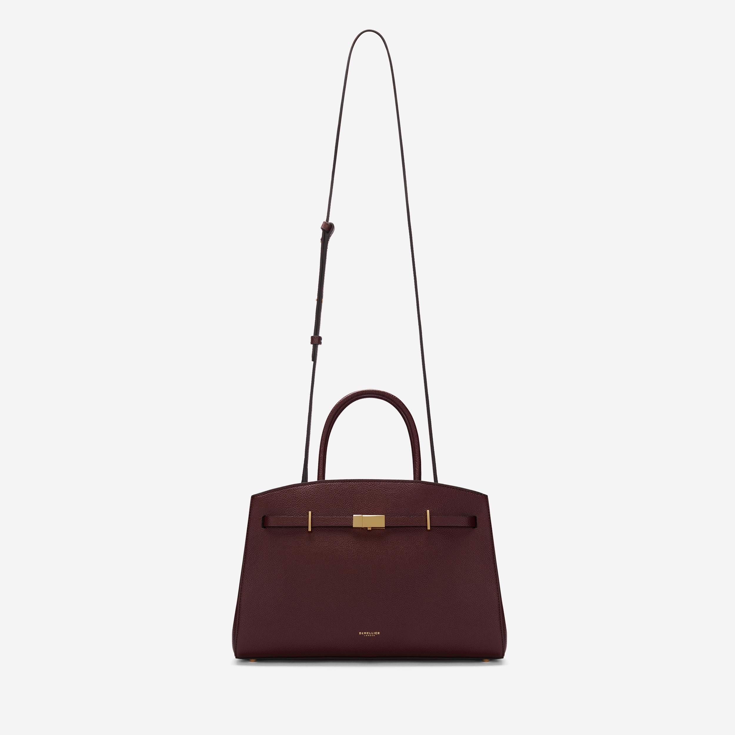 The Midi Hudson - burgundy small grain