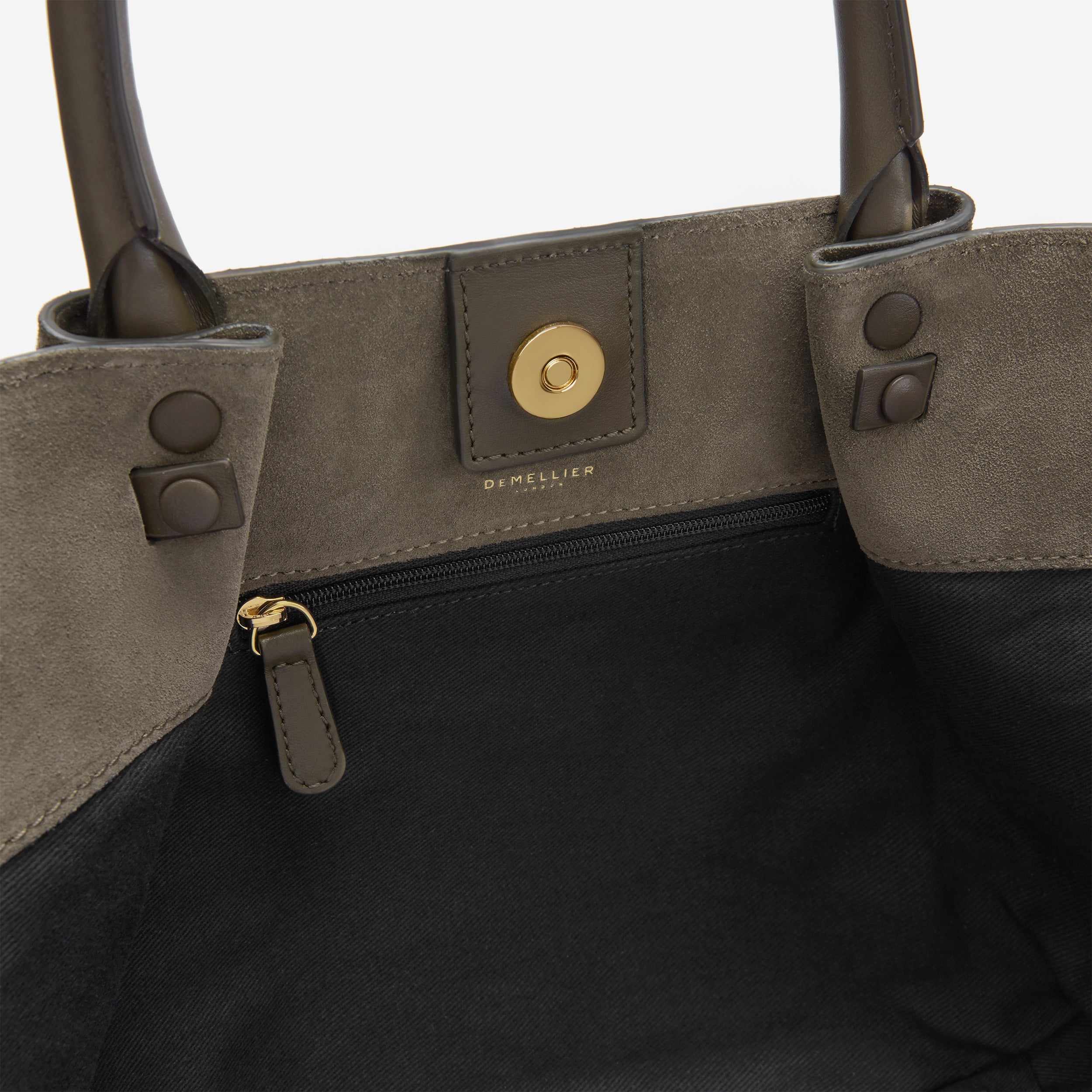 The Midi New York - deep olive suede & deep olive smooth