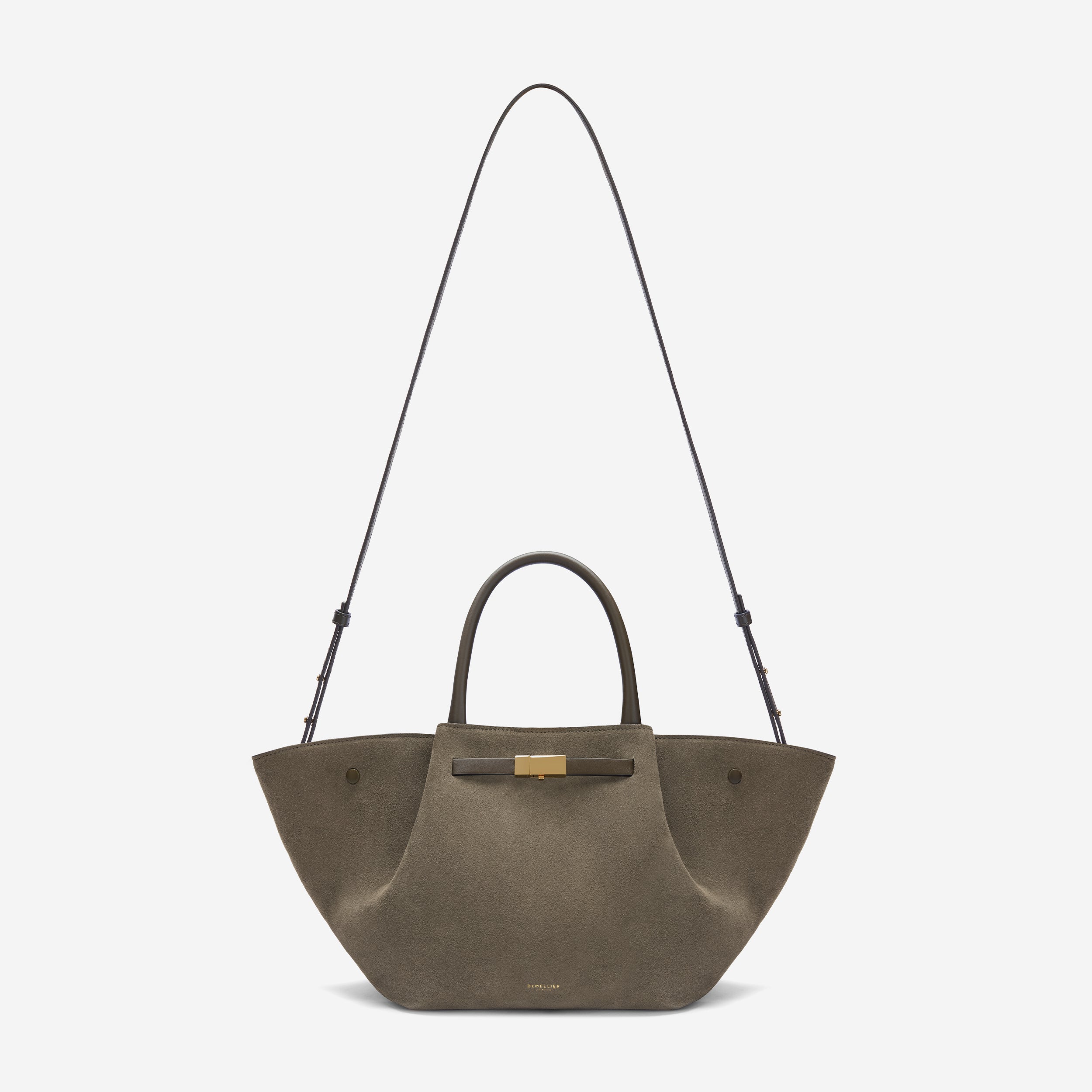 The Midi New York - deep olive suede & deep olive smooth