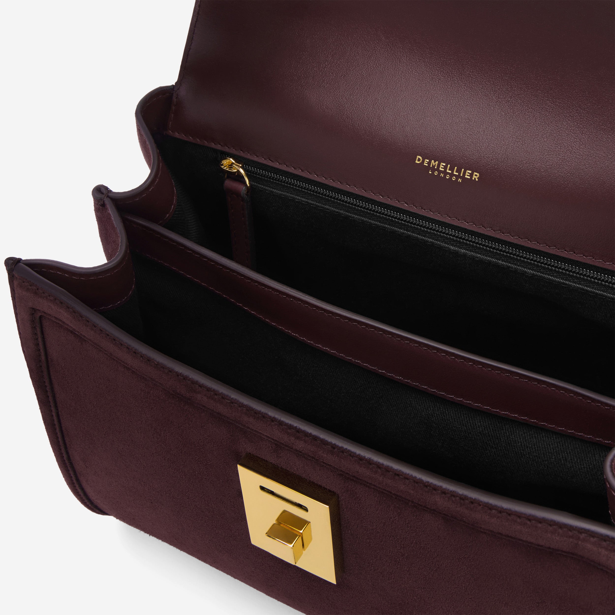 The Midi Paris - burgundy suede & burgundy smooth