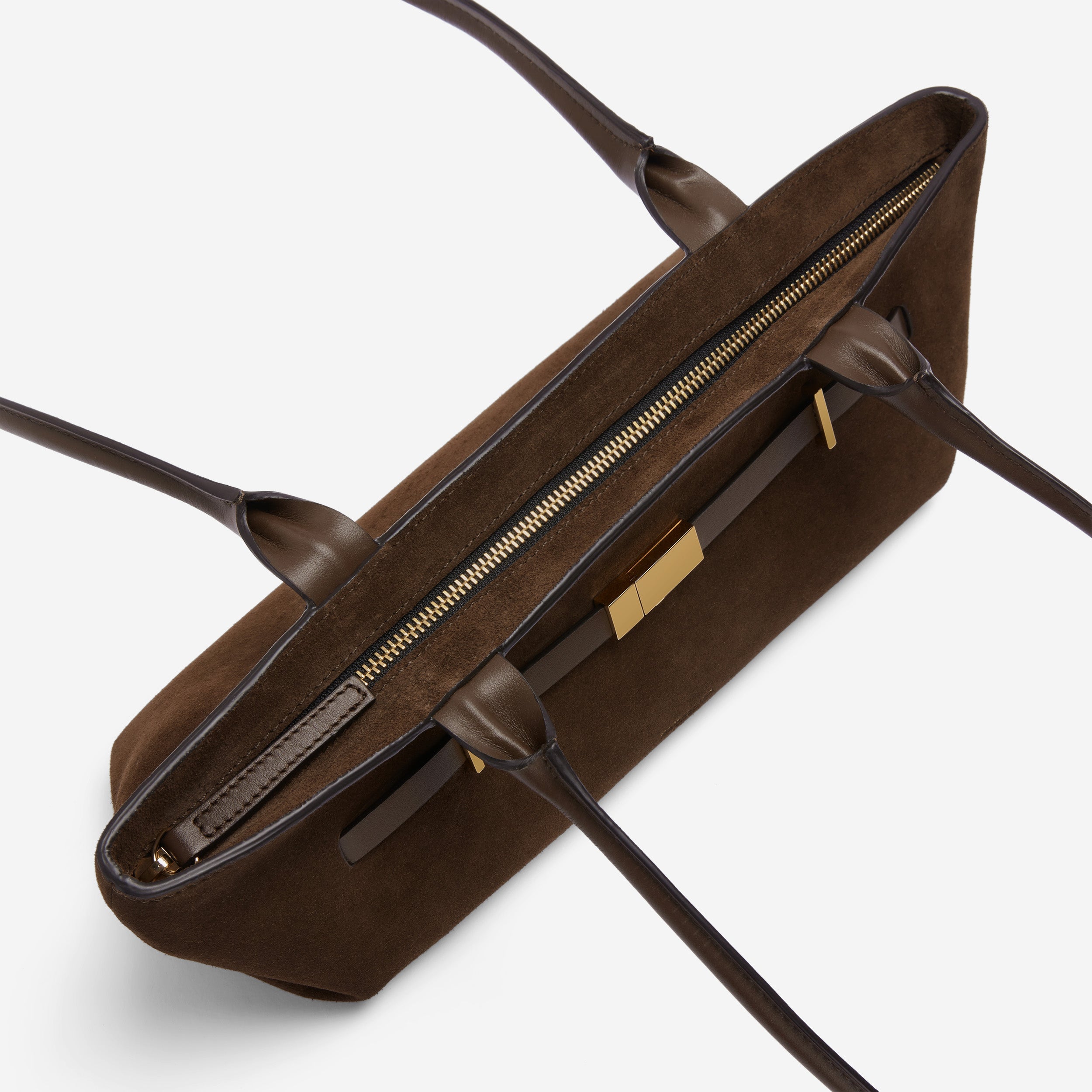 The New York Shoulder - mocha suede & mocha smooth