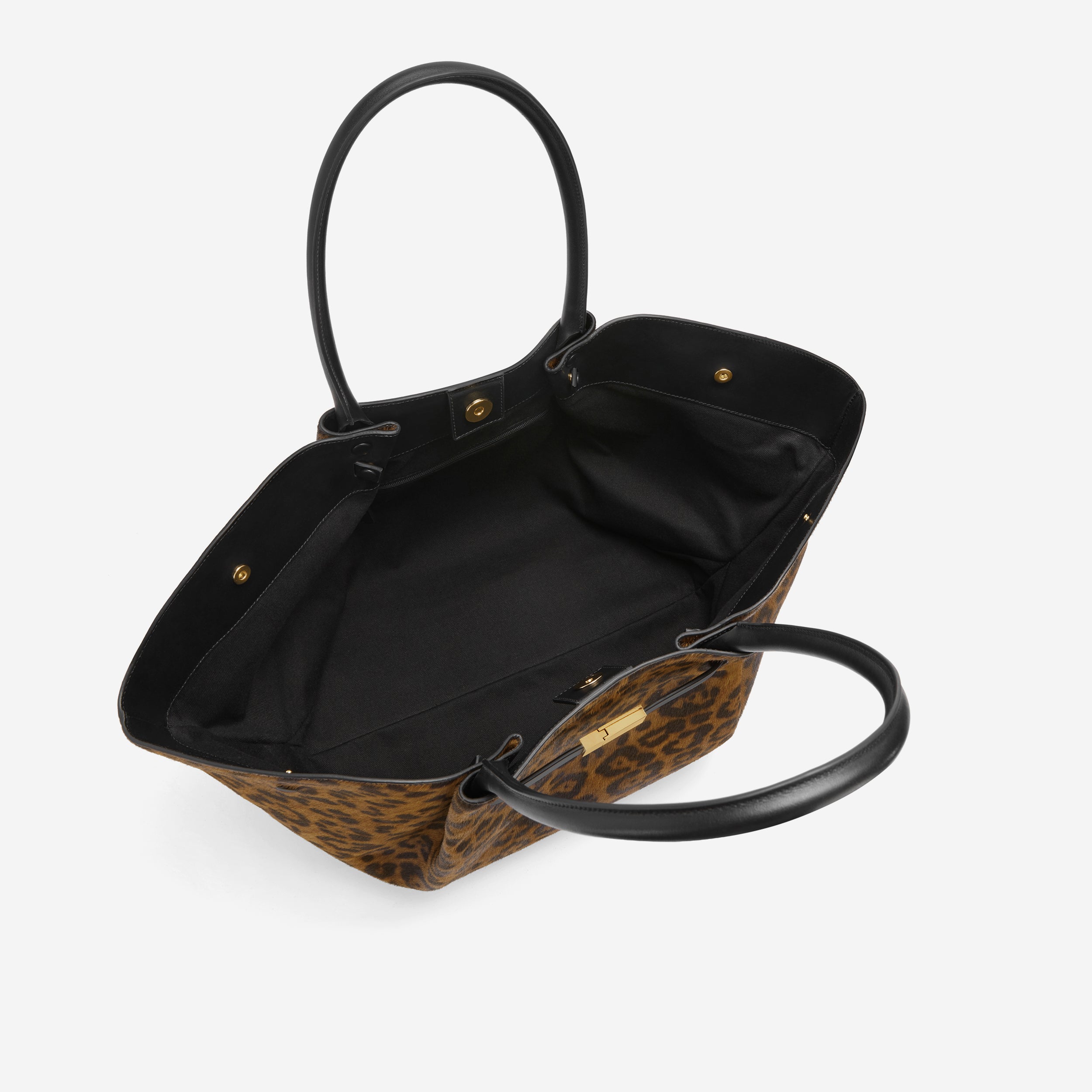The New York - leopard-effect calf hair & black smooth