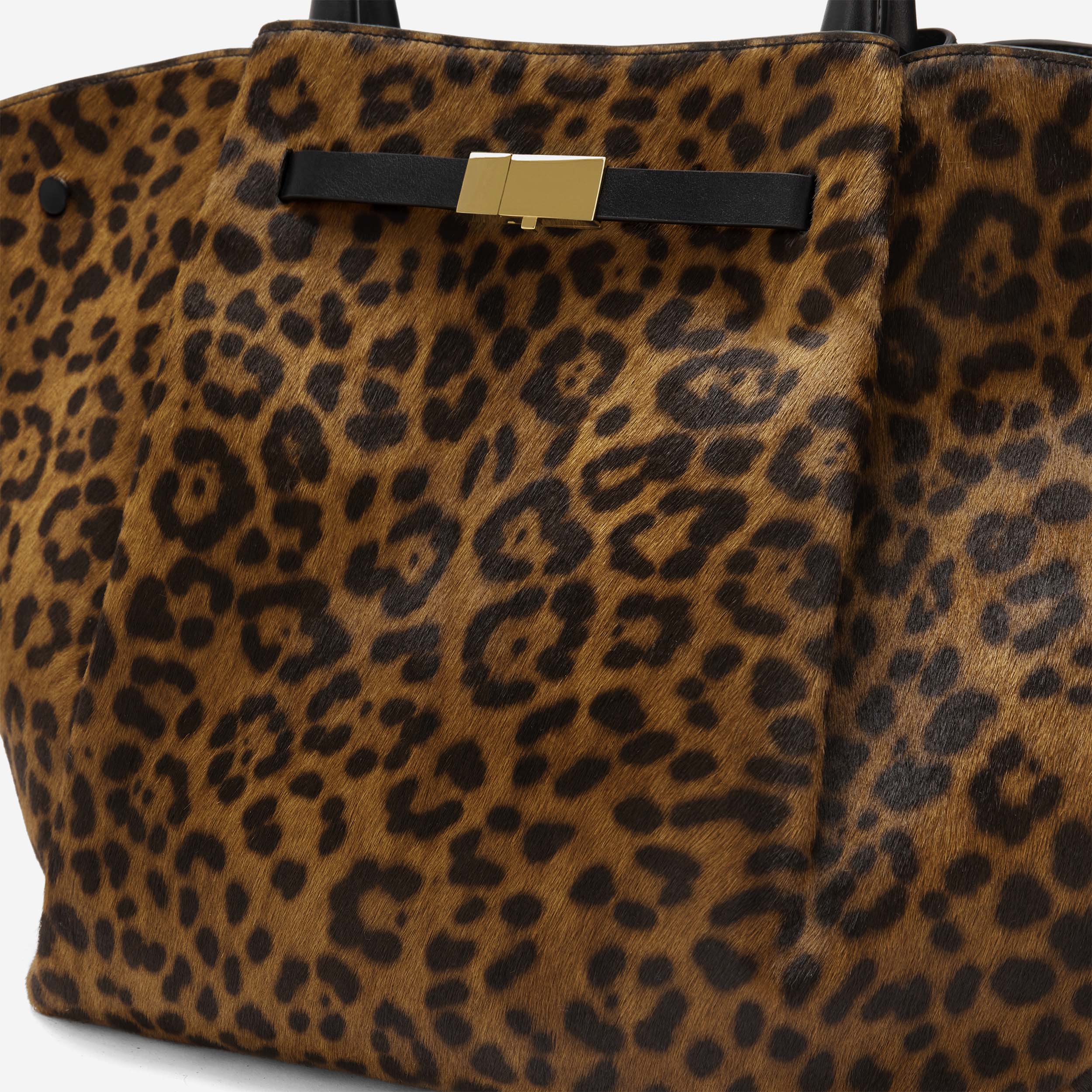 The New York - leopard-effect calf hair & black smooth