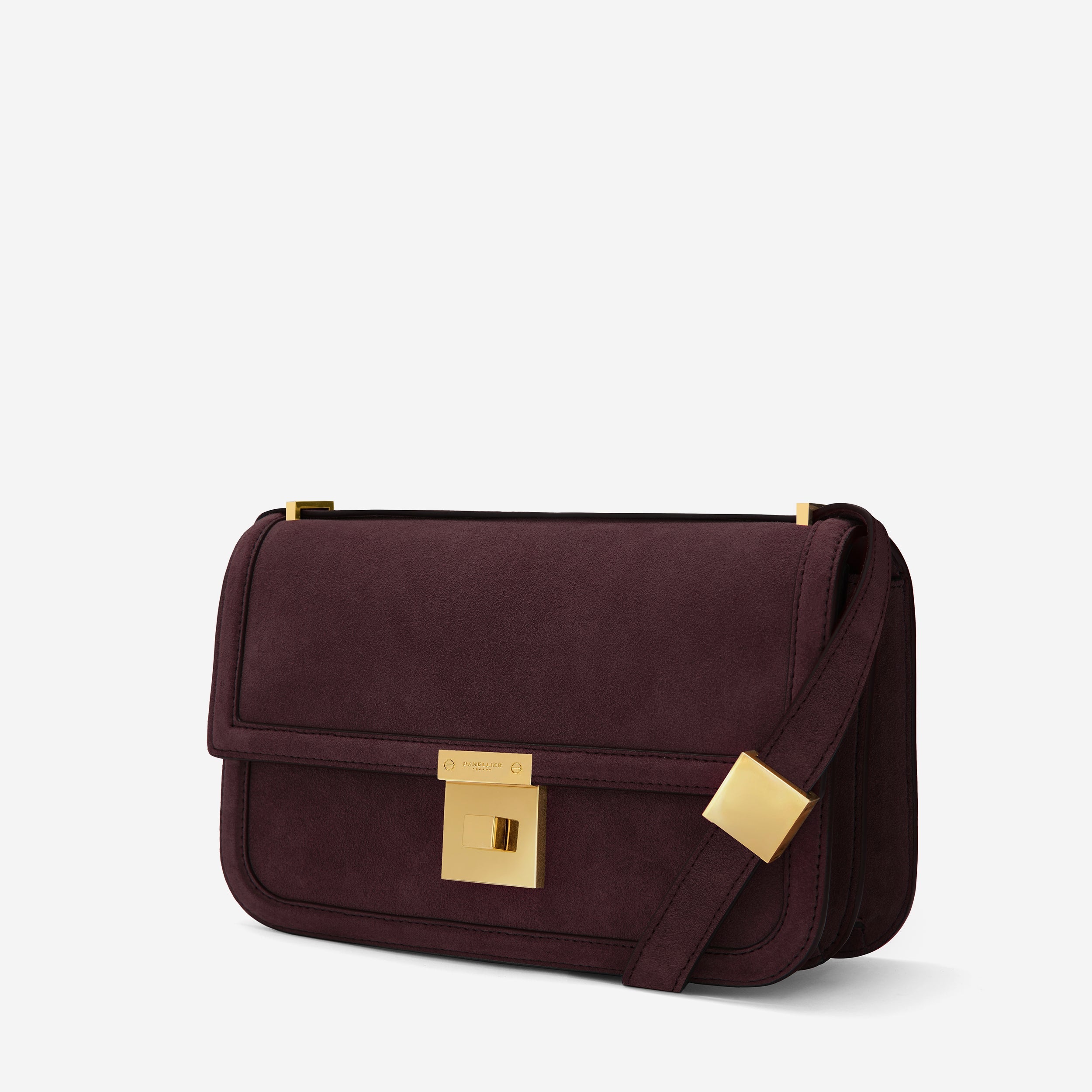 The Paris Crossbody - burgundy suede