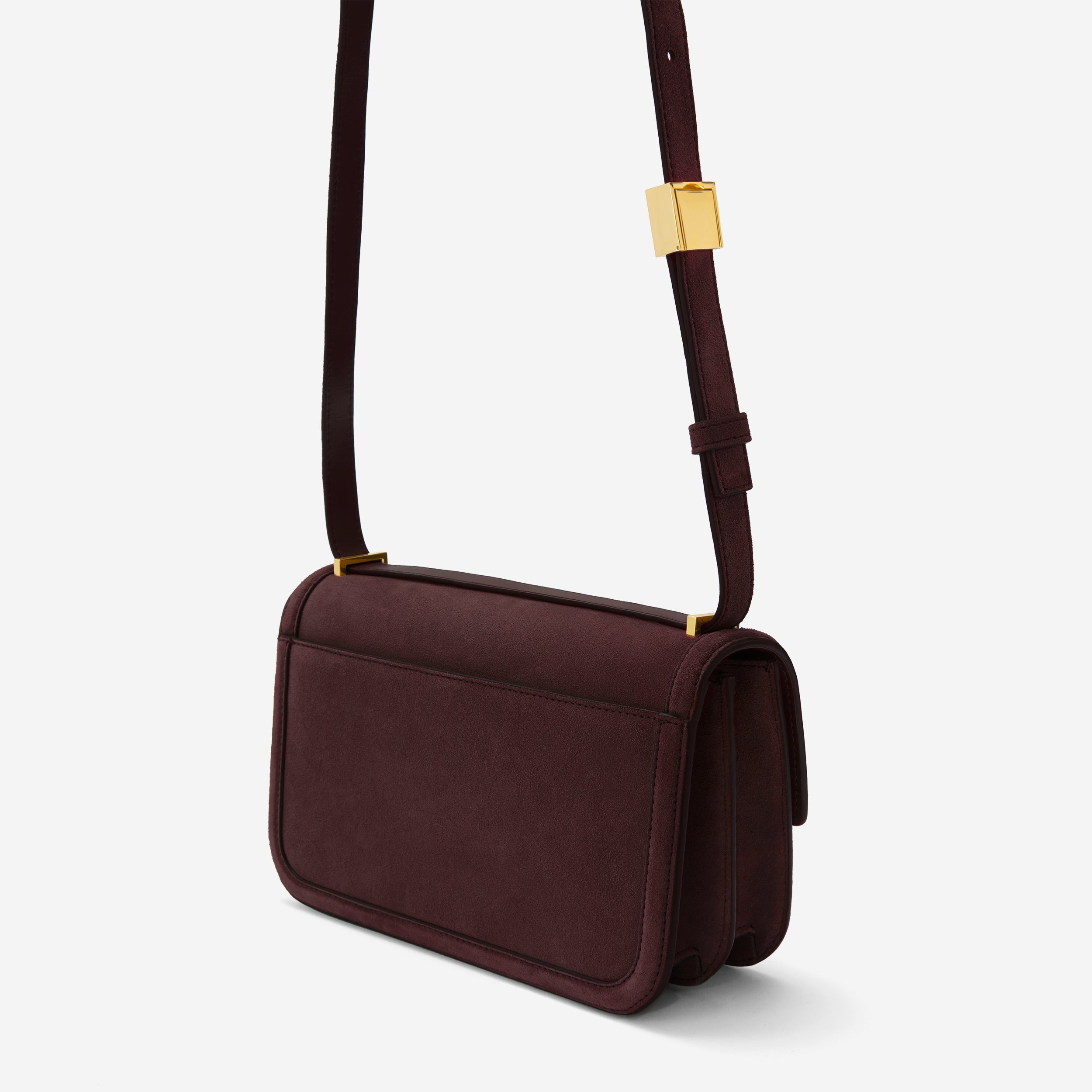 The Paris Crossbody - burgundy suede