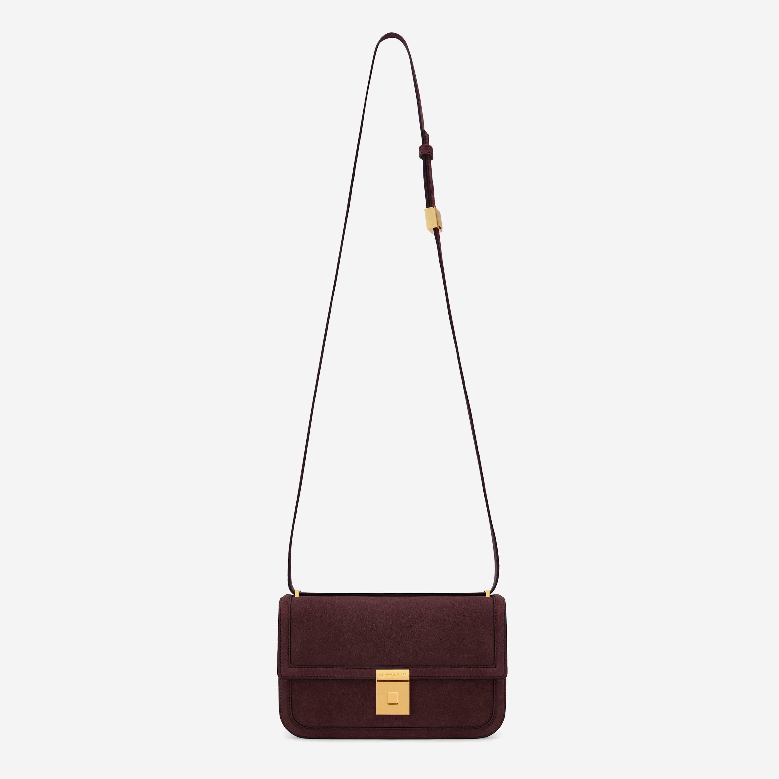 The Paris Crossbody - burgundy suede