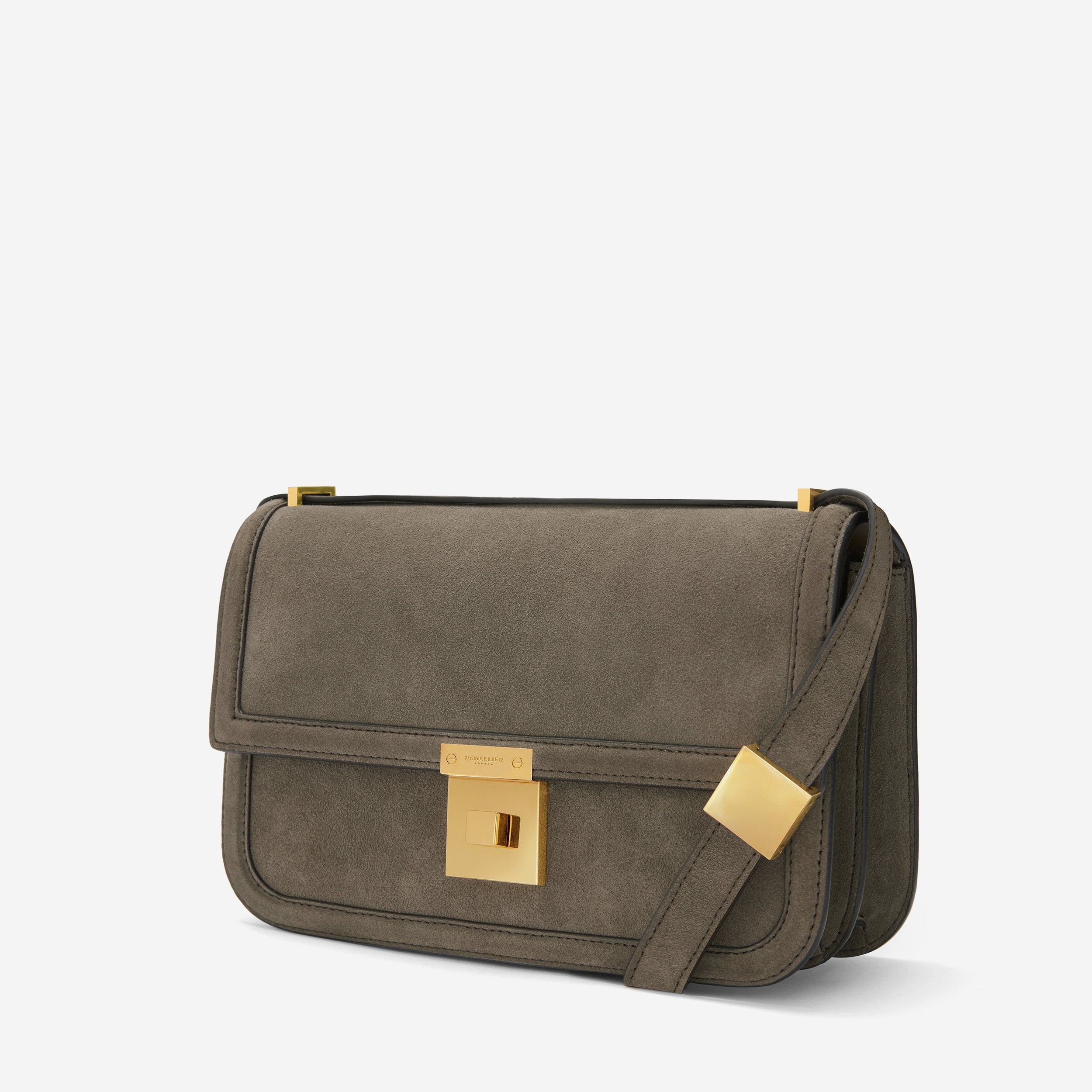 The Paris Crossbody - deep olive suede