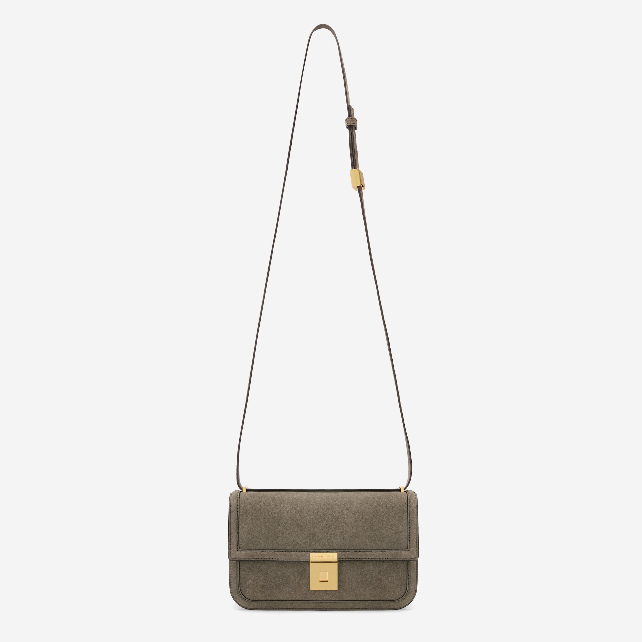 The Paris Crossbody - deep olive suede