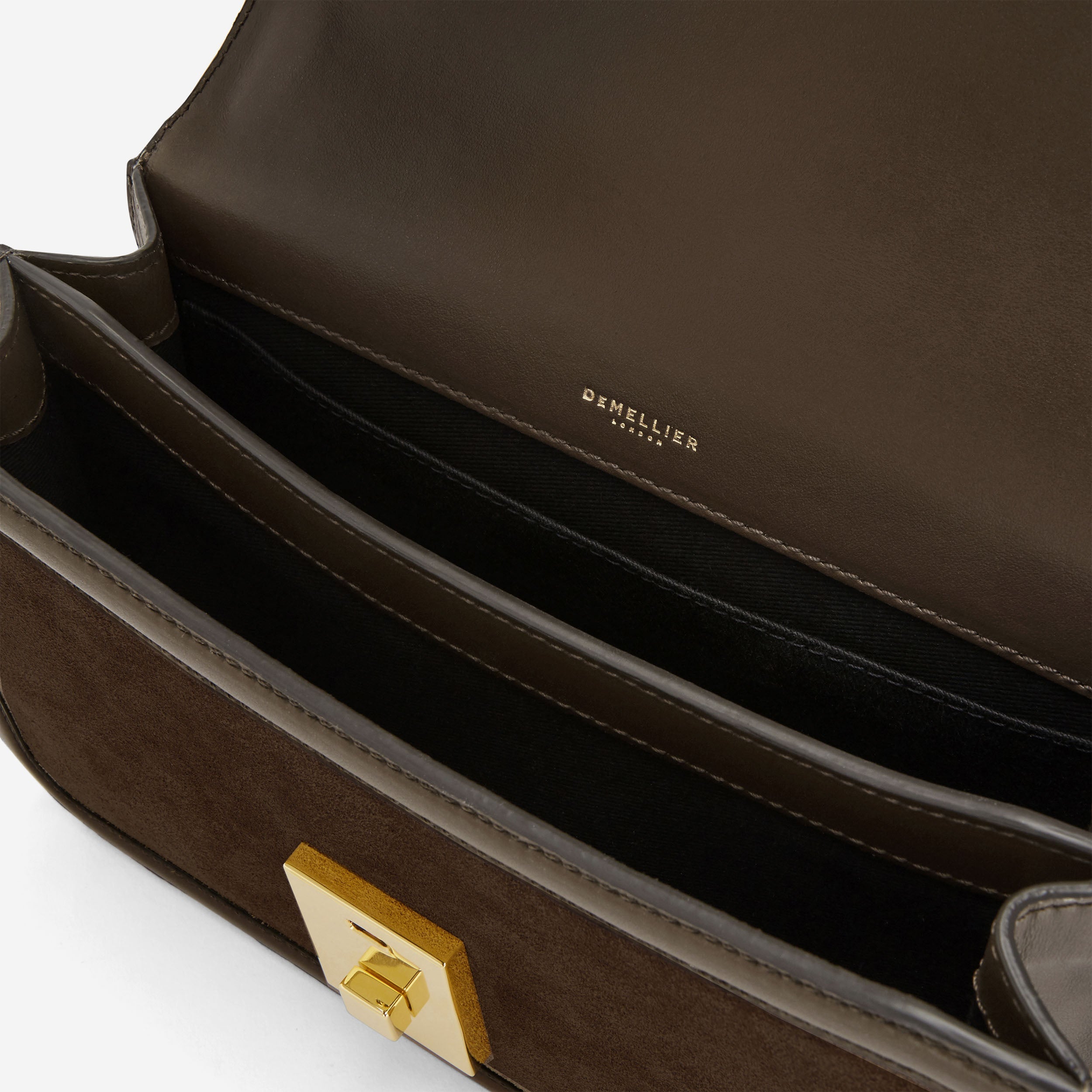 The Paris Crossbody - mocha suede & mocha smooth