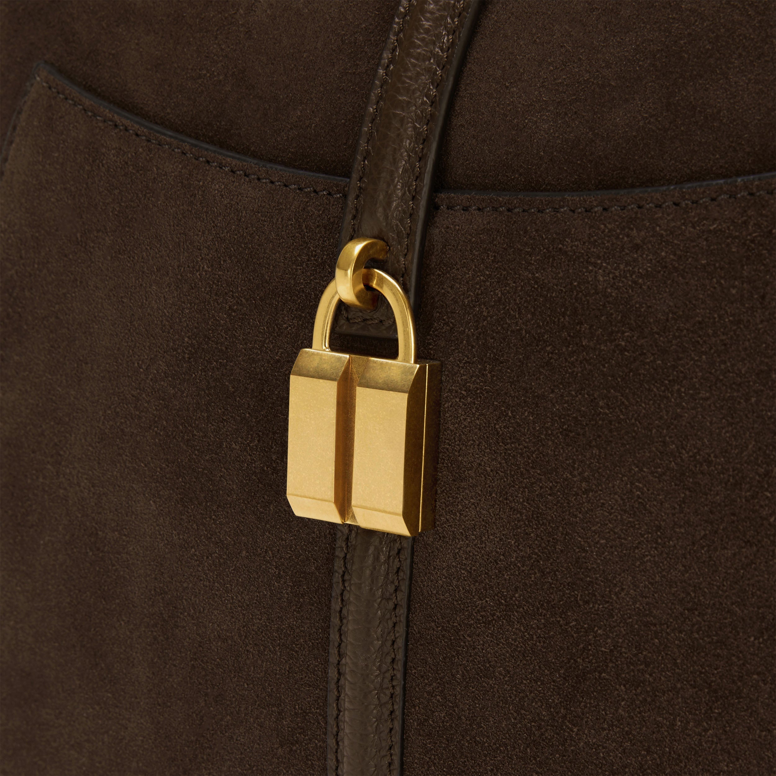 The Siena Hobo - mocha suede & mocha small grain