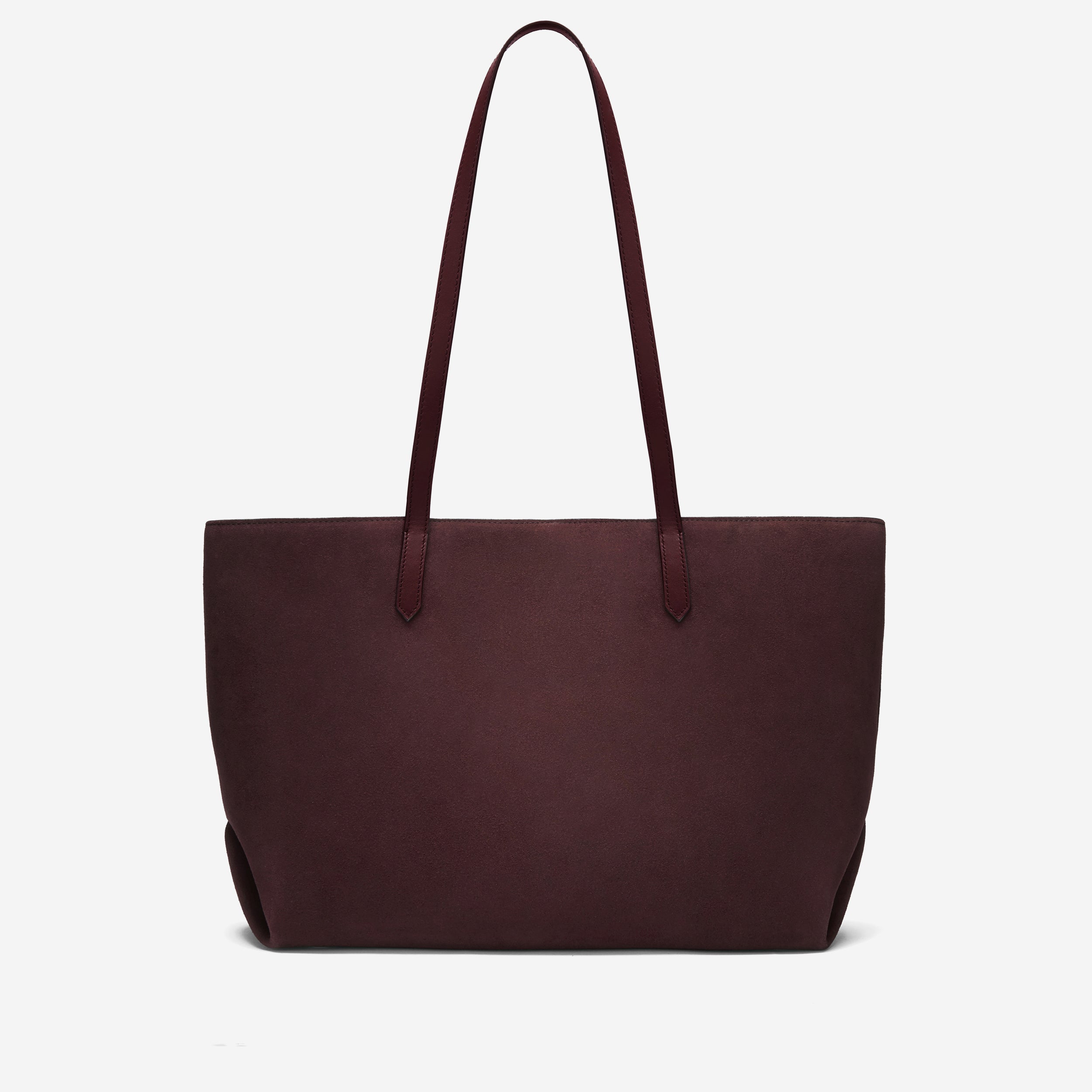 The Tokyo Tote - burgundy suede & burgundy smooth