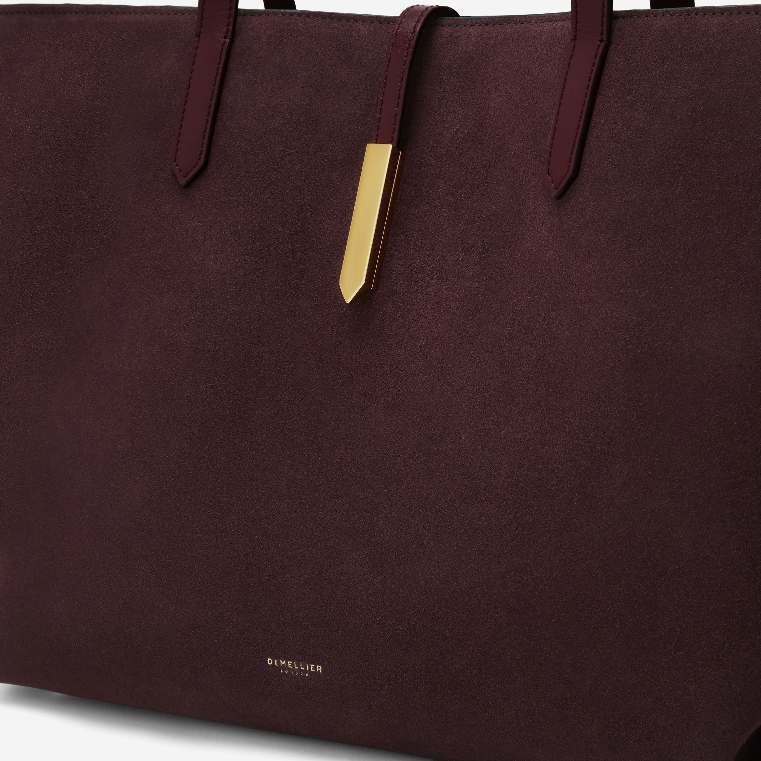 The Tokyo Tote - burgundy suede & burgundy smooth