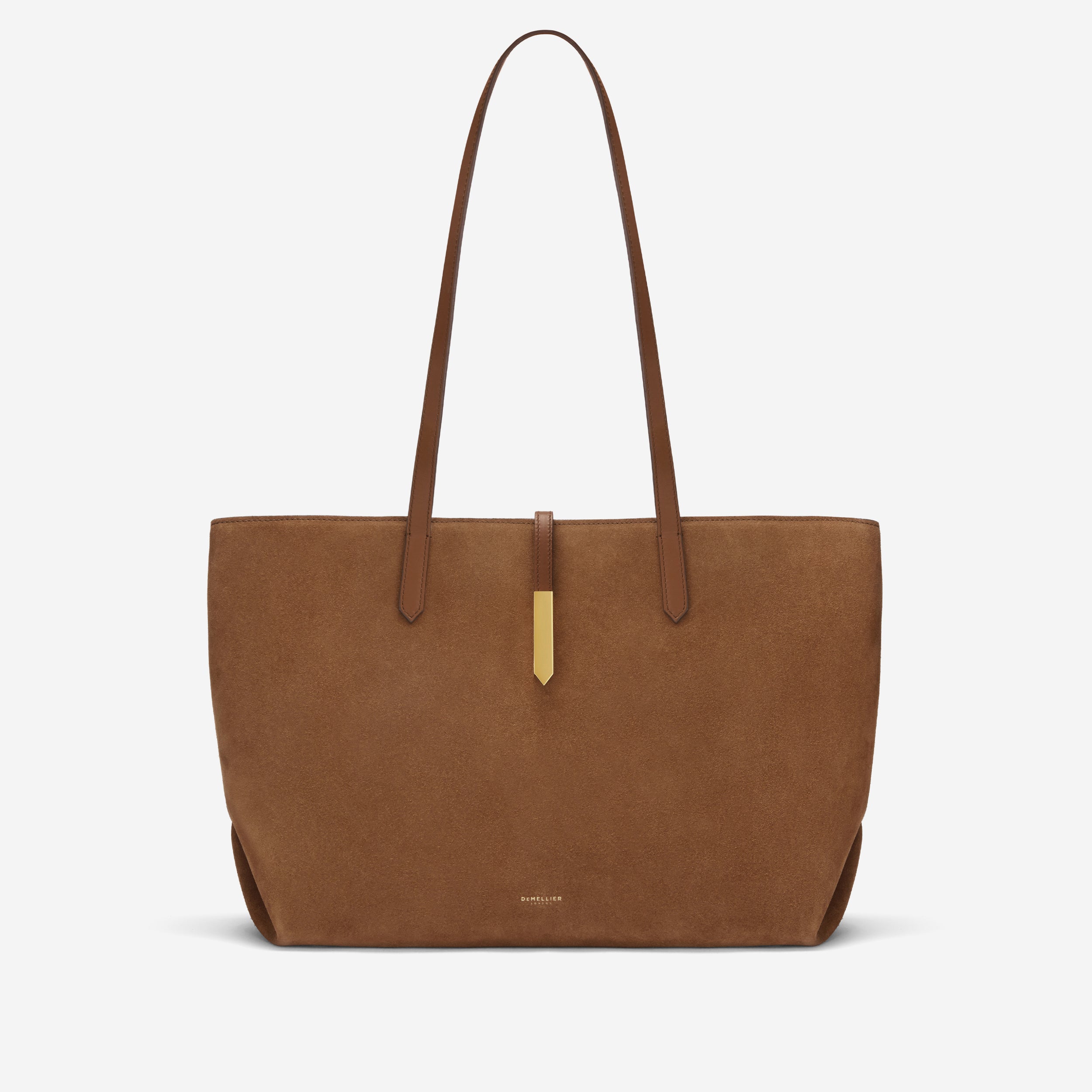 The Tokyo Tote - deep tan suede & deep tan smooth