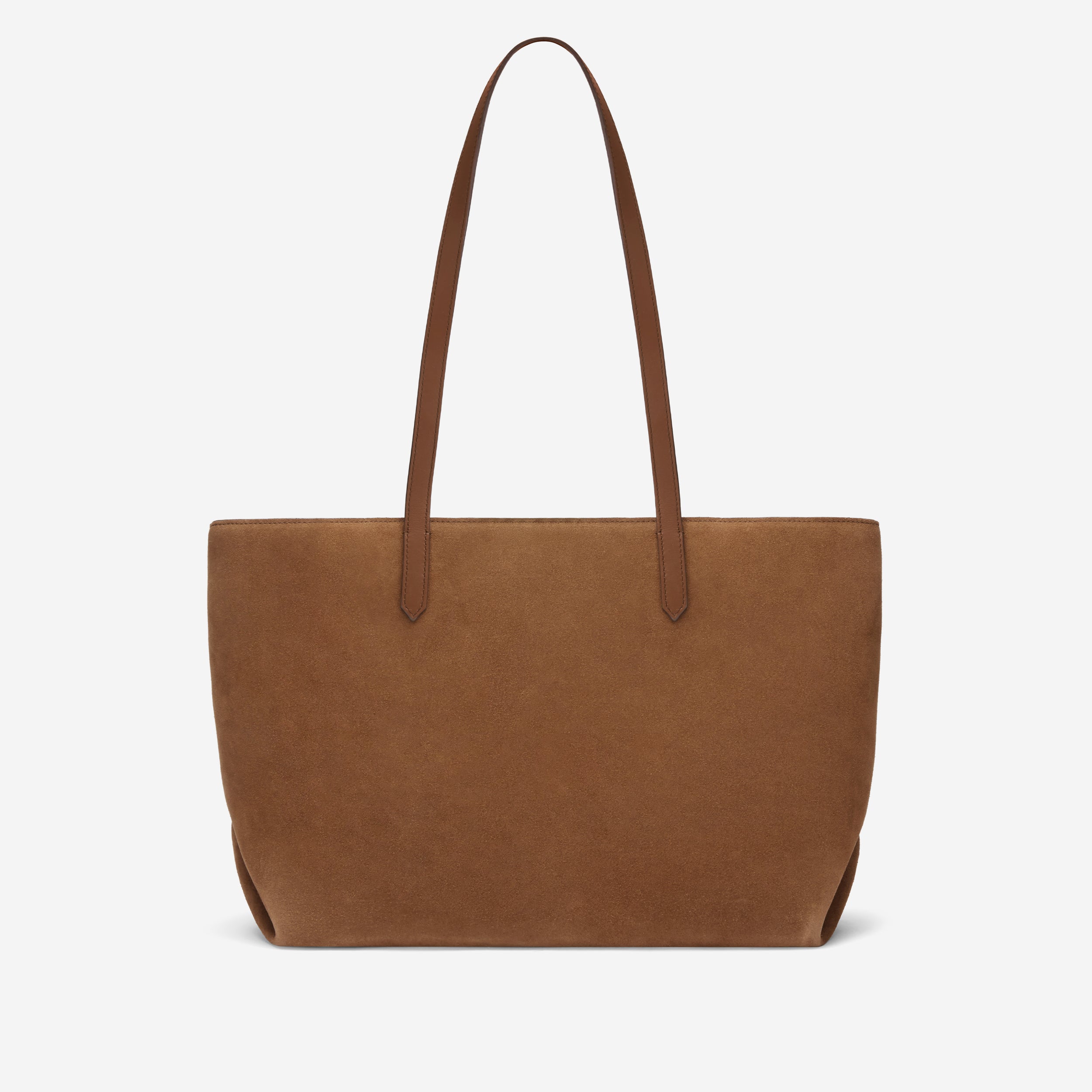 The Tokyo Tote - deep tan suede & deep tan smooth