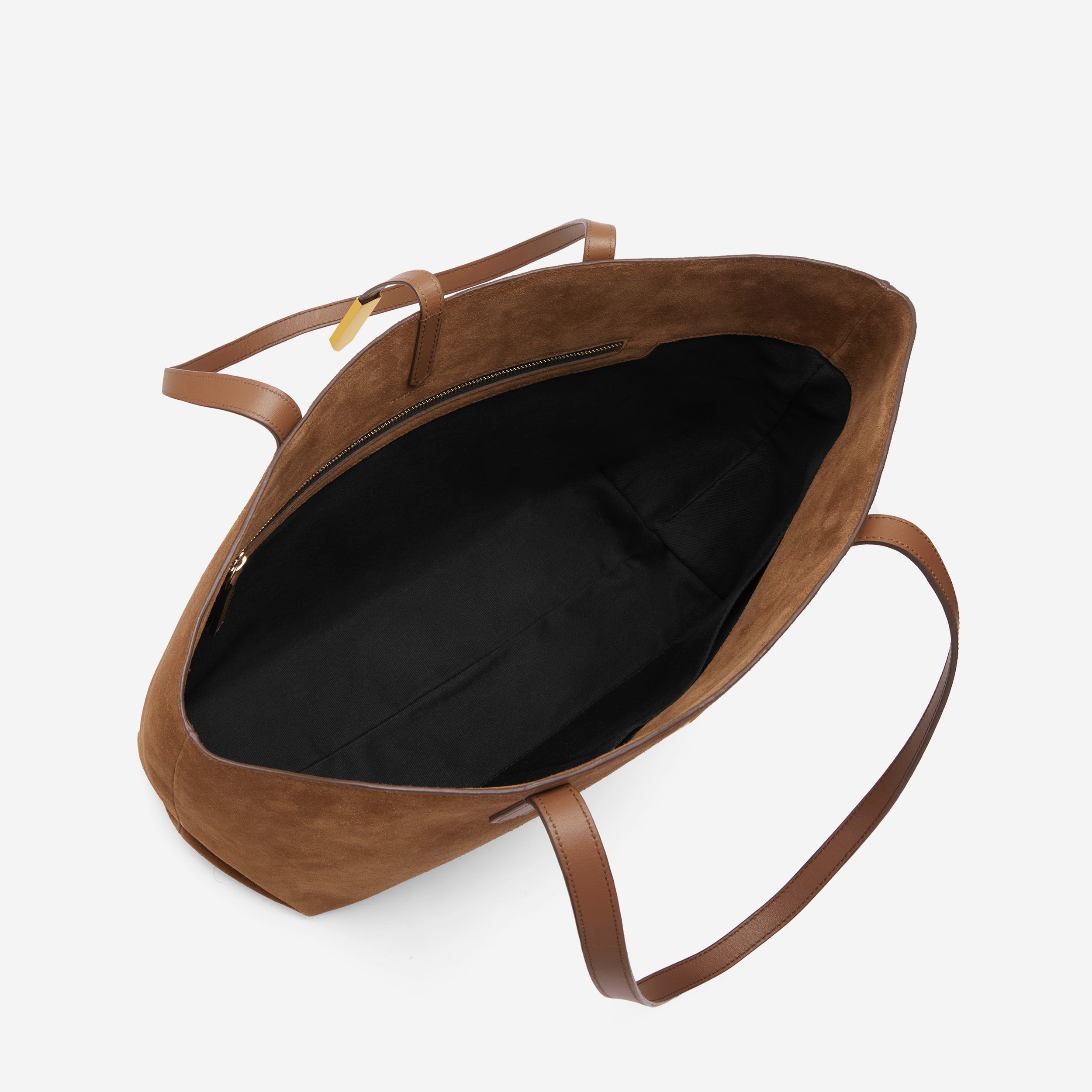 The Tokyo Tote - deep tan suede & deep tan smooth