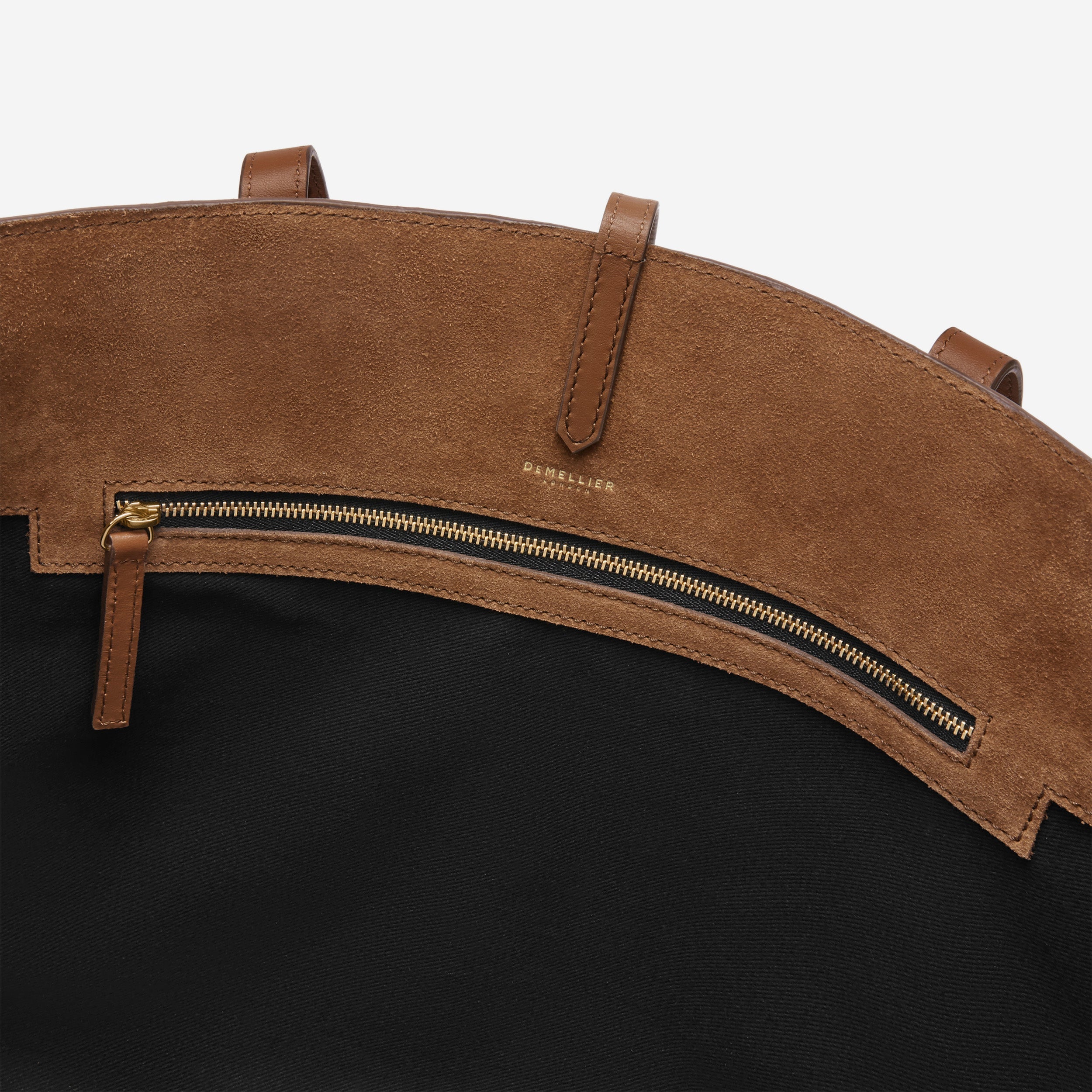 The Tokyo Tote - deep tan suede & deep tan smooth