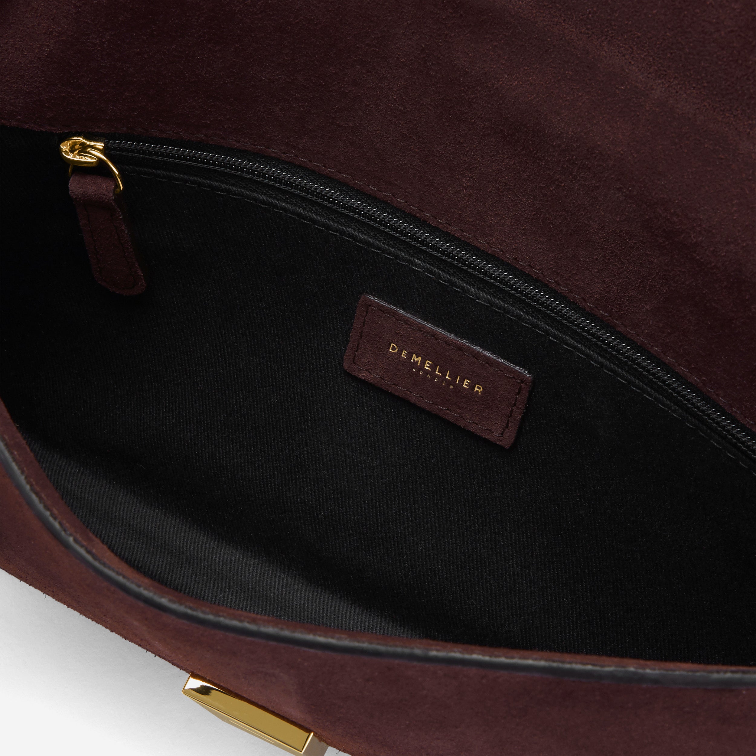 The Vancouver Clutch - burgundy suede & burgundy smooth