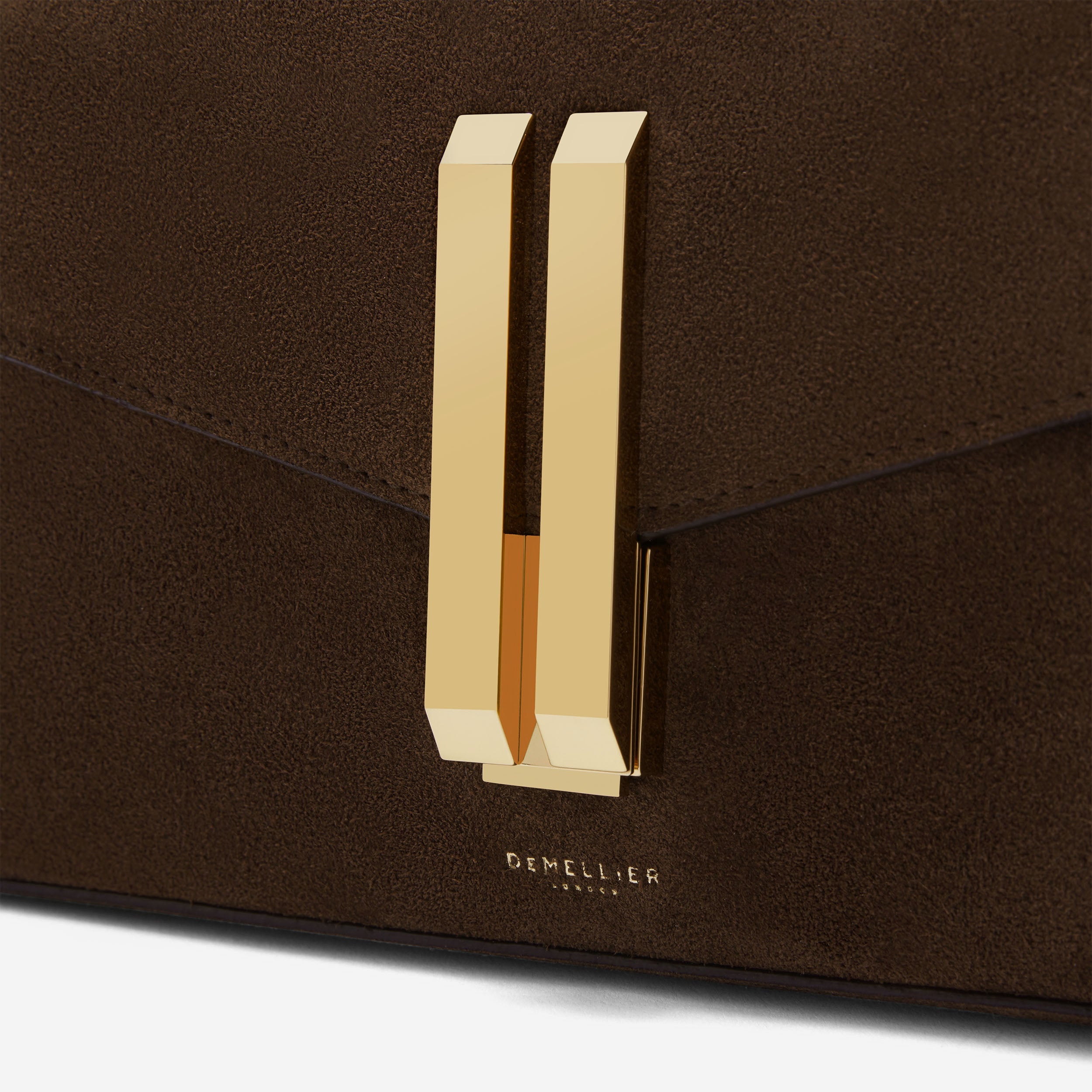 The Vancouver Clutch - mocha suede & mocha smooth