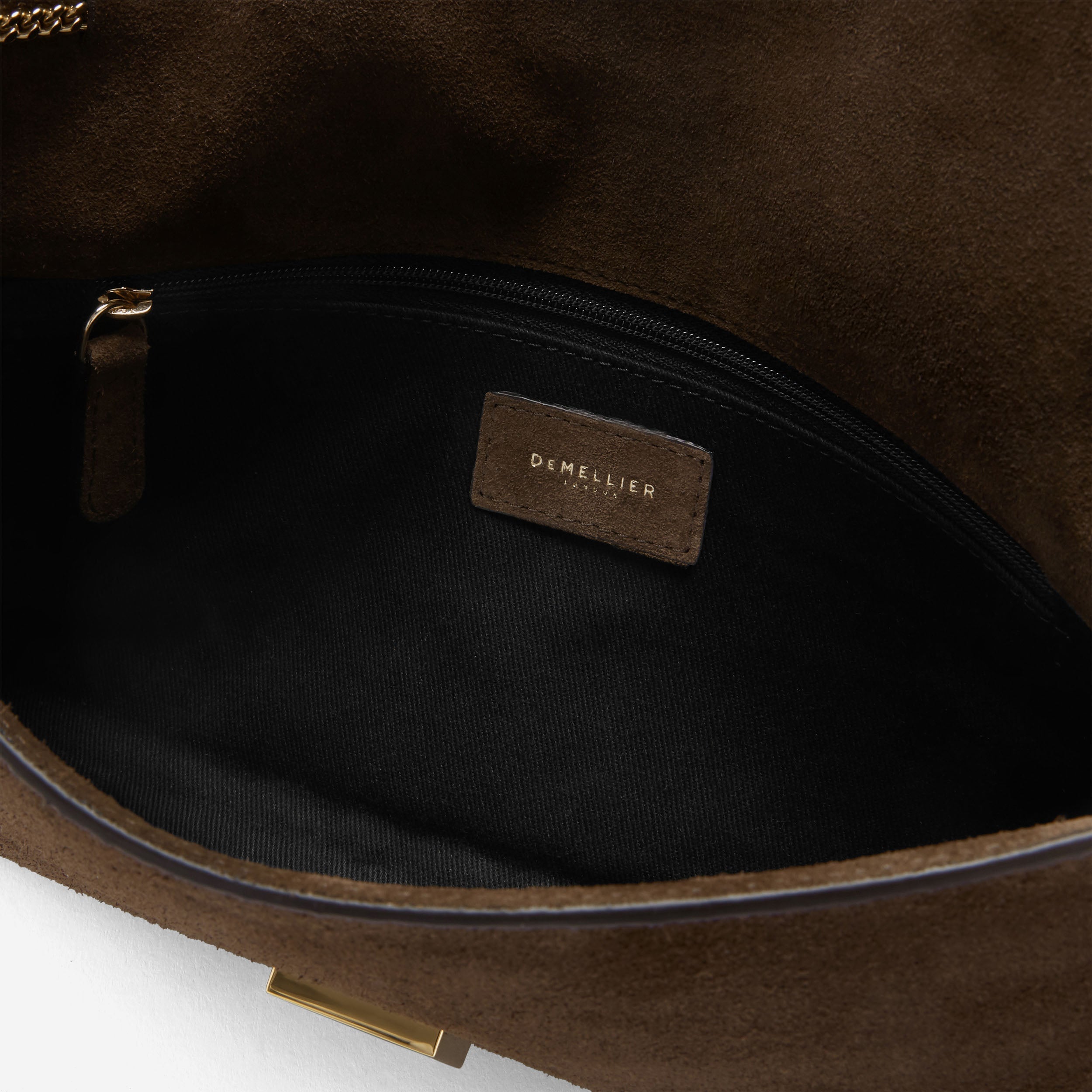 The Vancouver Clutch - mocha suede & mocha smooth