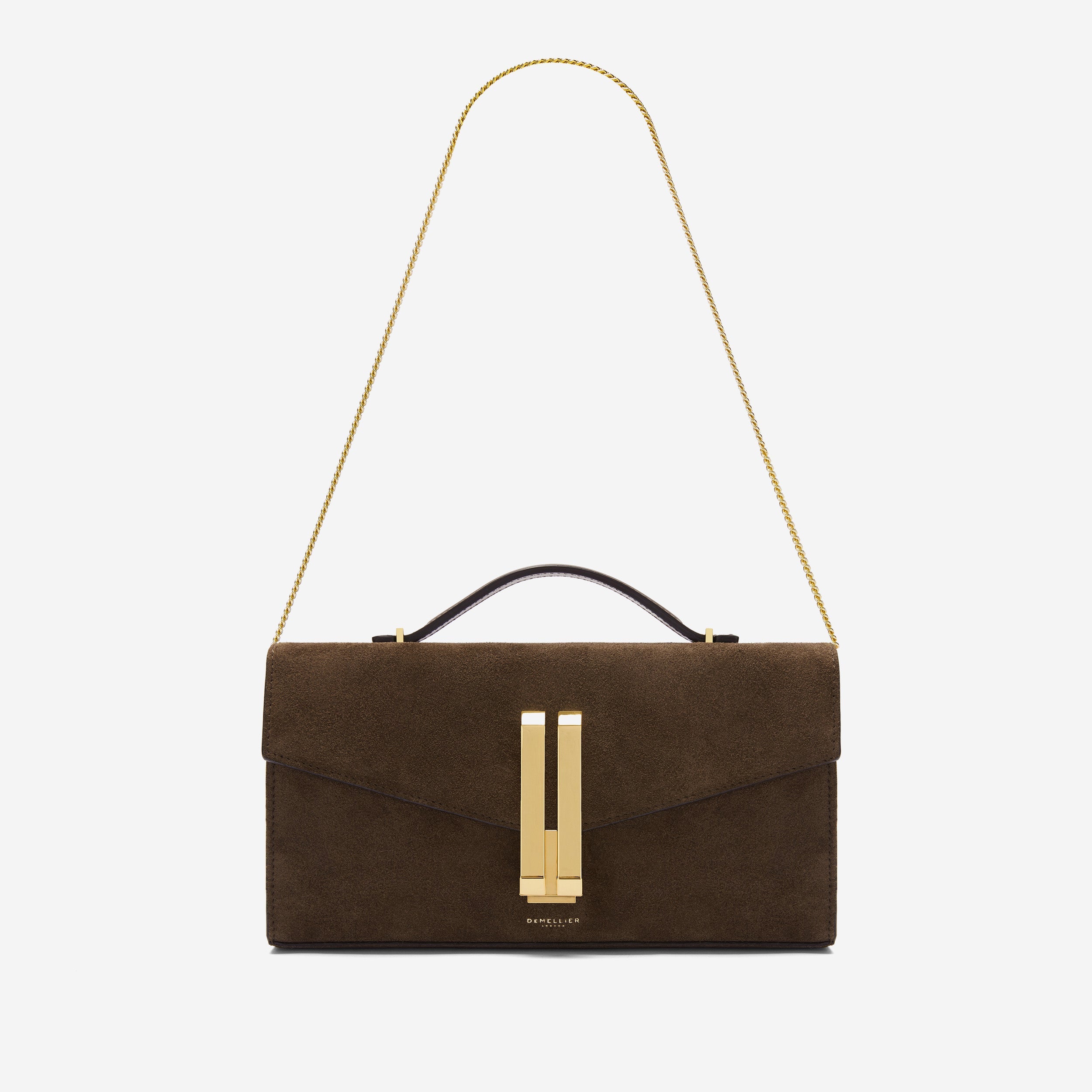 The Vancouver Clutch - mocha suede & mocha smooth