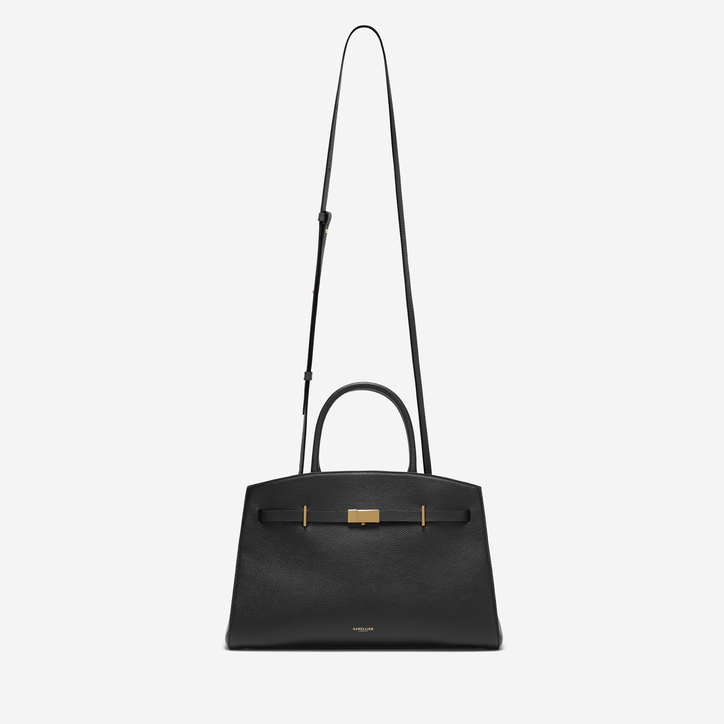 The Midi Hudson - black small grain