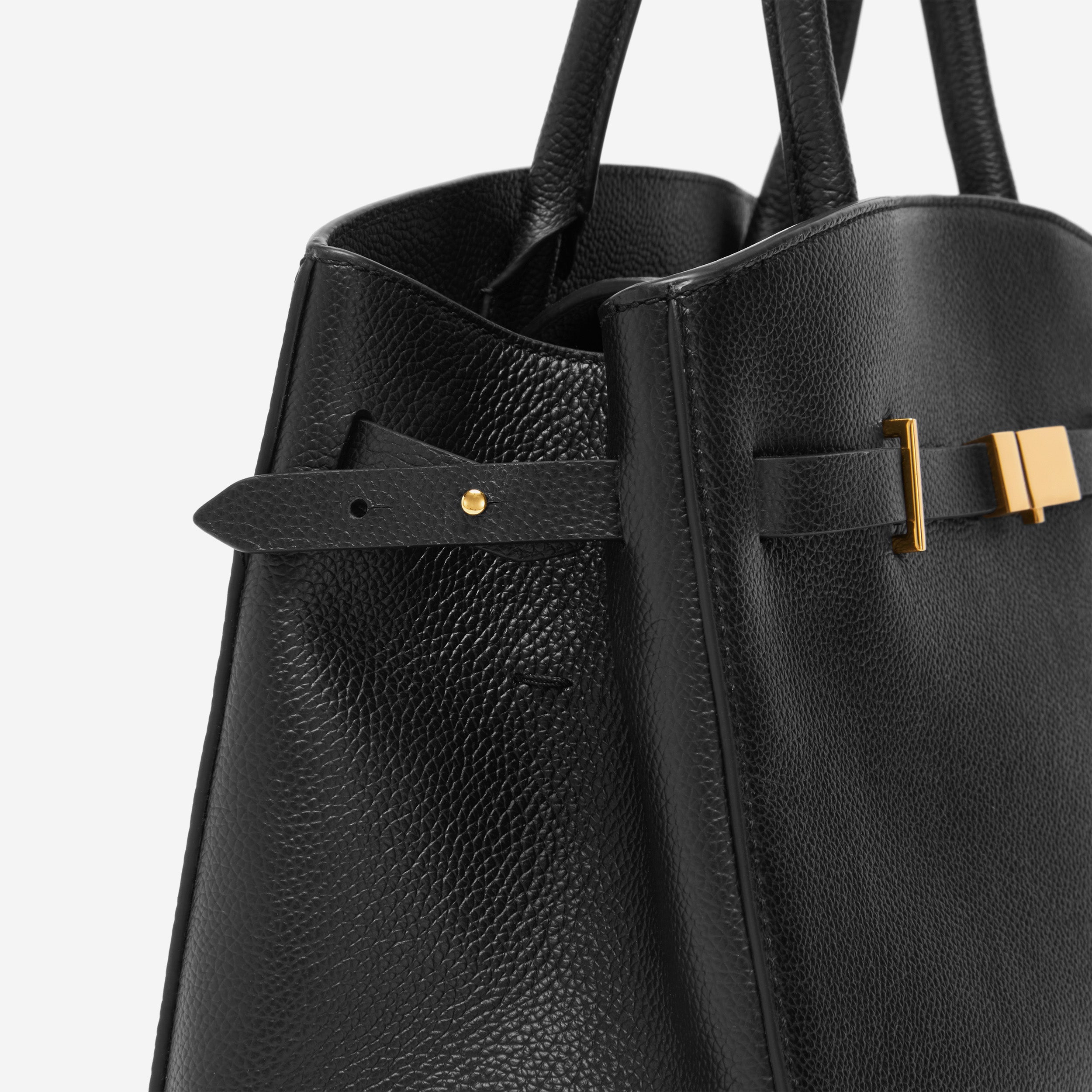 The Midi Hudson - black small grain