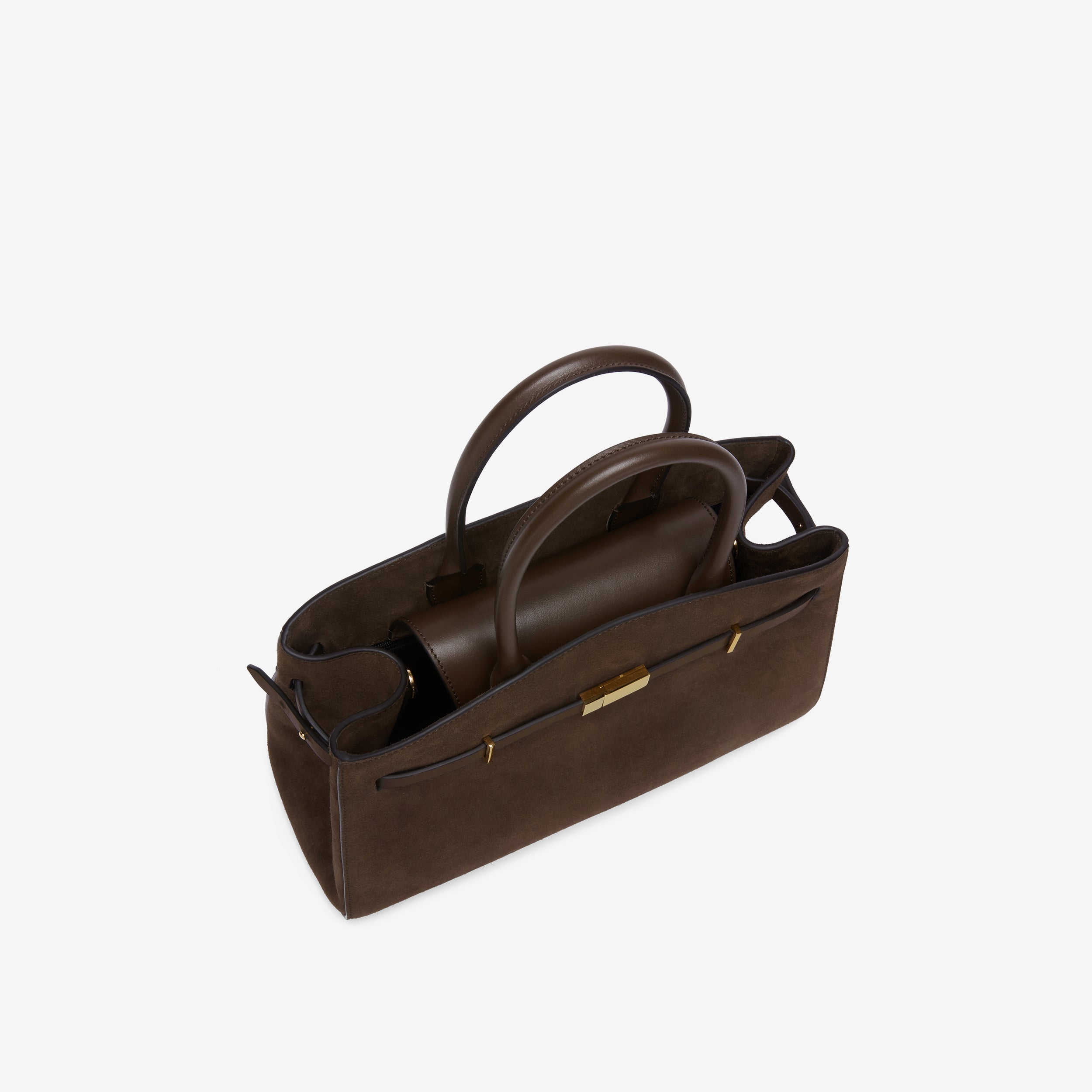 The Midi Hudson - mocha suede & mocha smooth