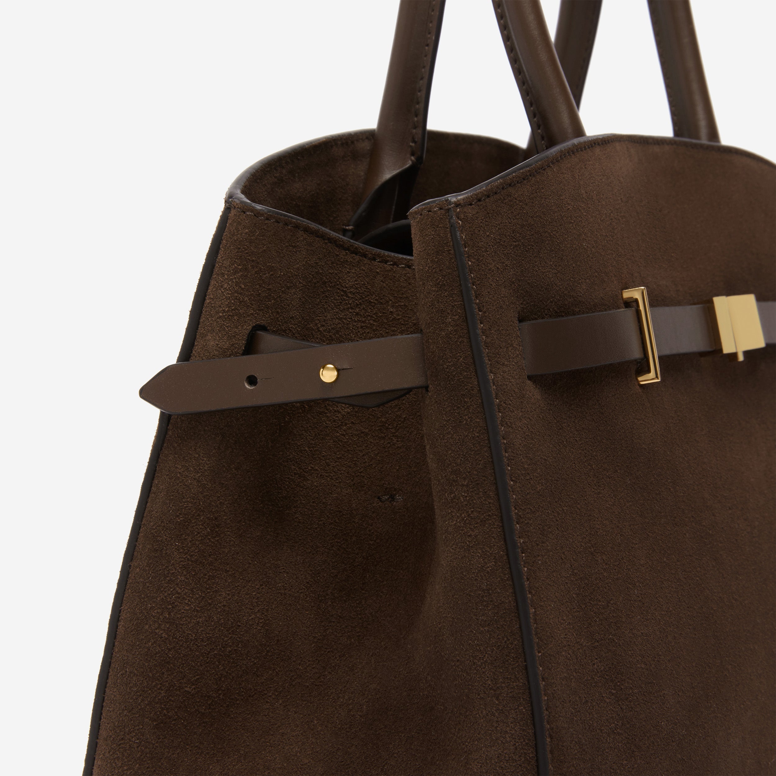 The Midi Hudson - mocha suede & mocha smooth