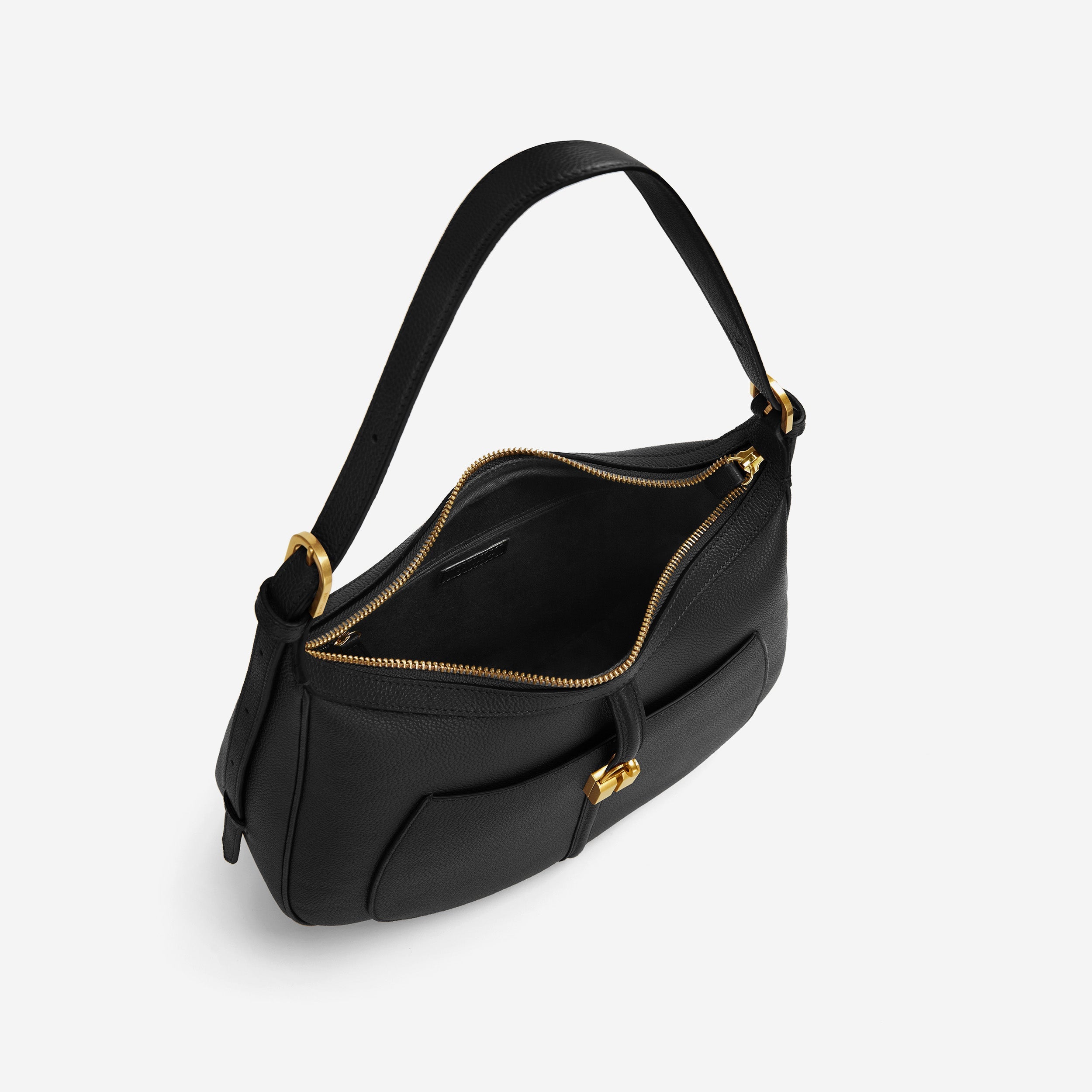 The Siena Hobo - black small grain