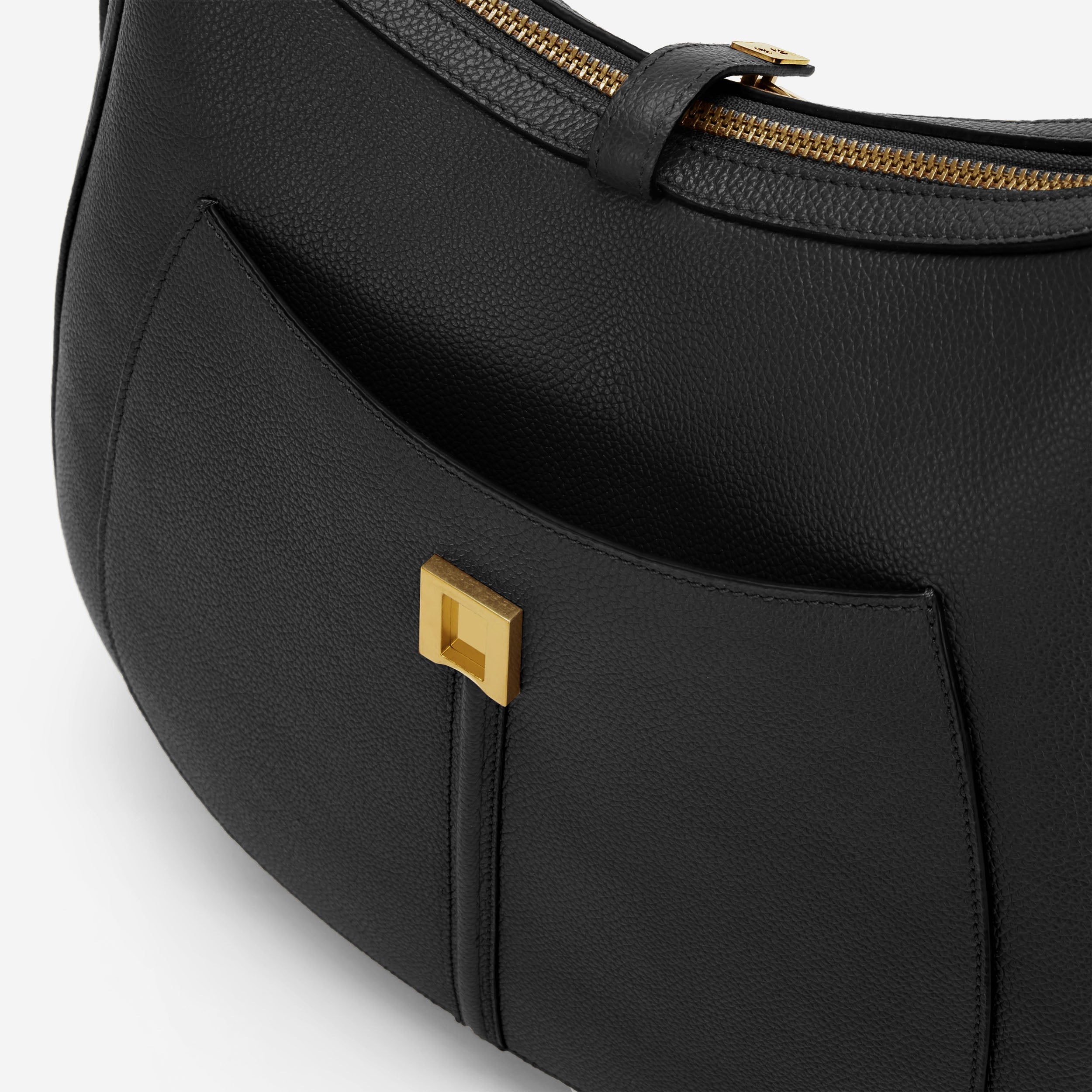 The Siena Hobo - black small grain
