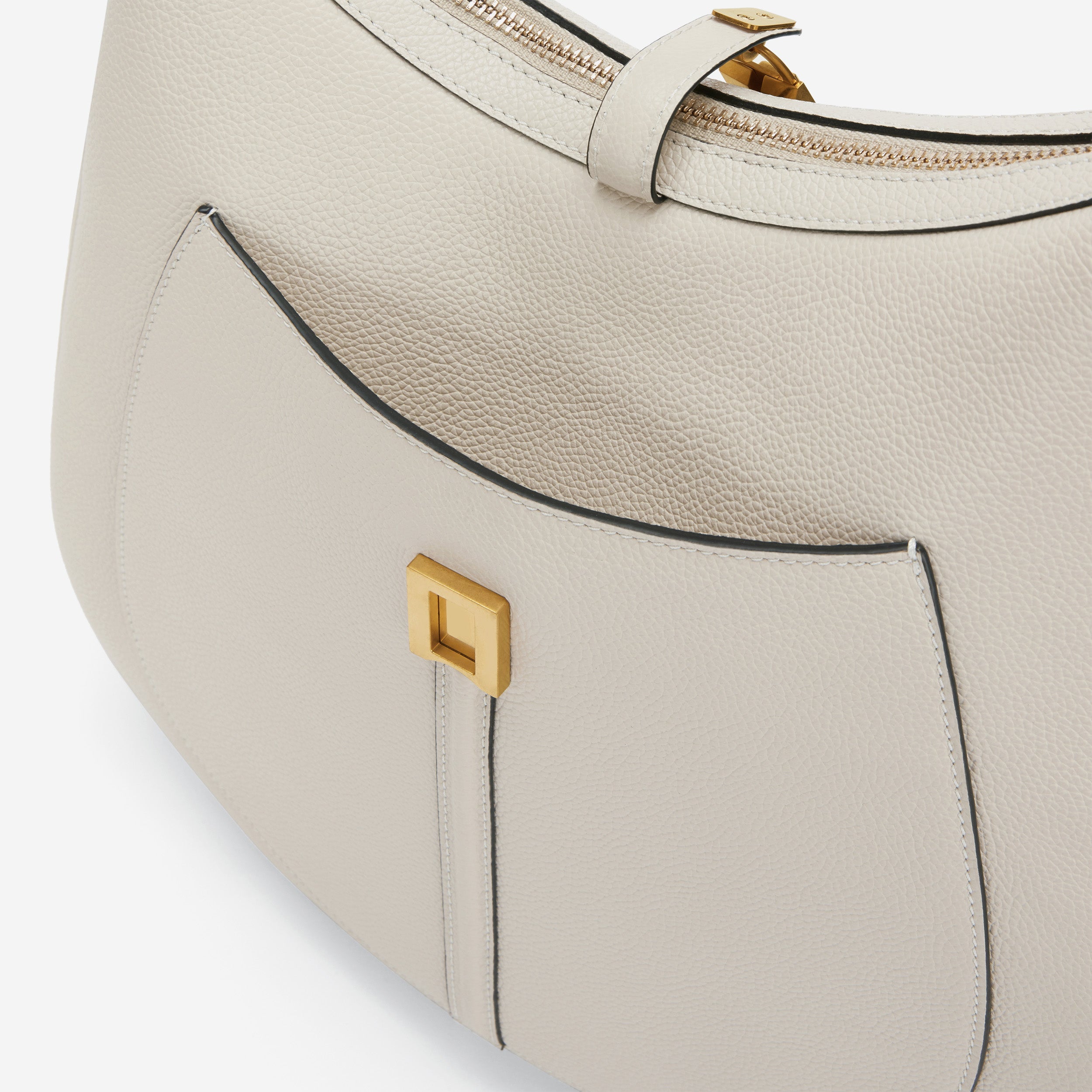 The Siena Hobo - off-white small grain