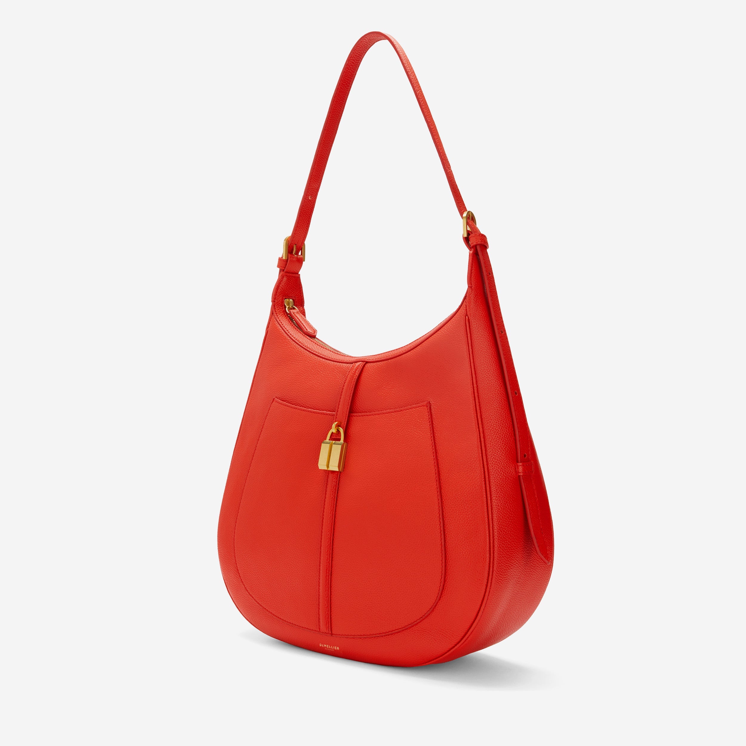 The Siena Hobo - poppy red small grain