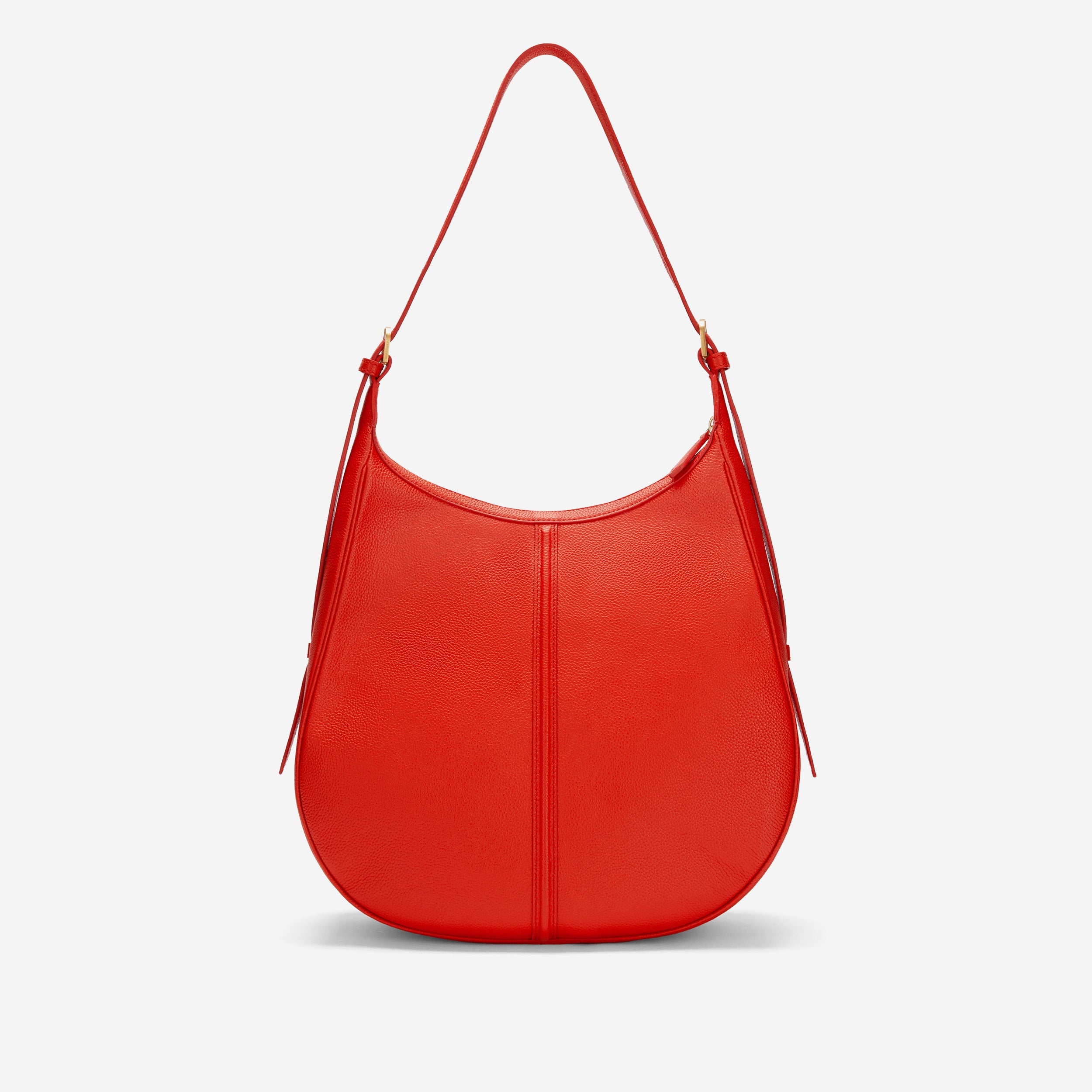 The Siena Hobo - poppy red small grain