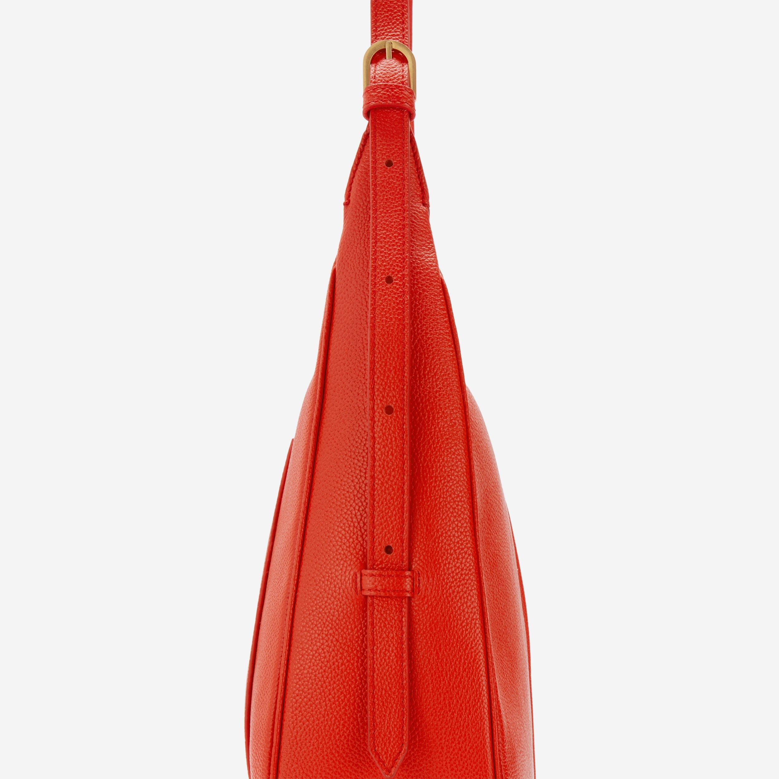 The Siena Hobo - poppy red small grain