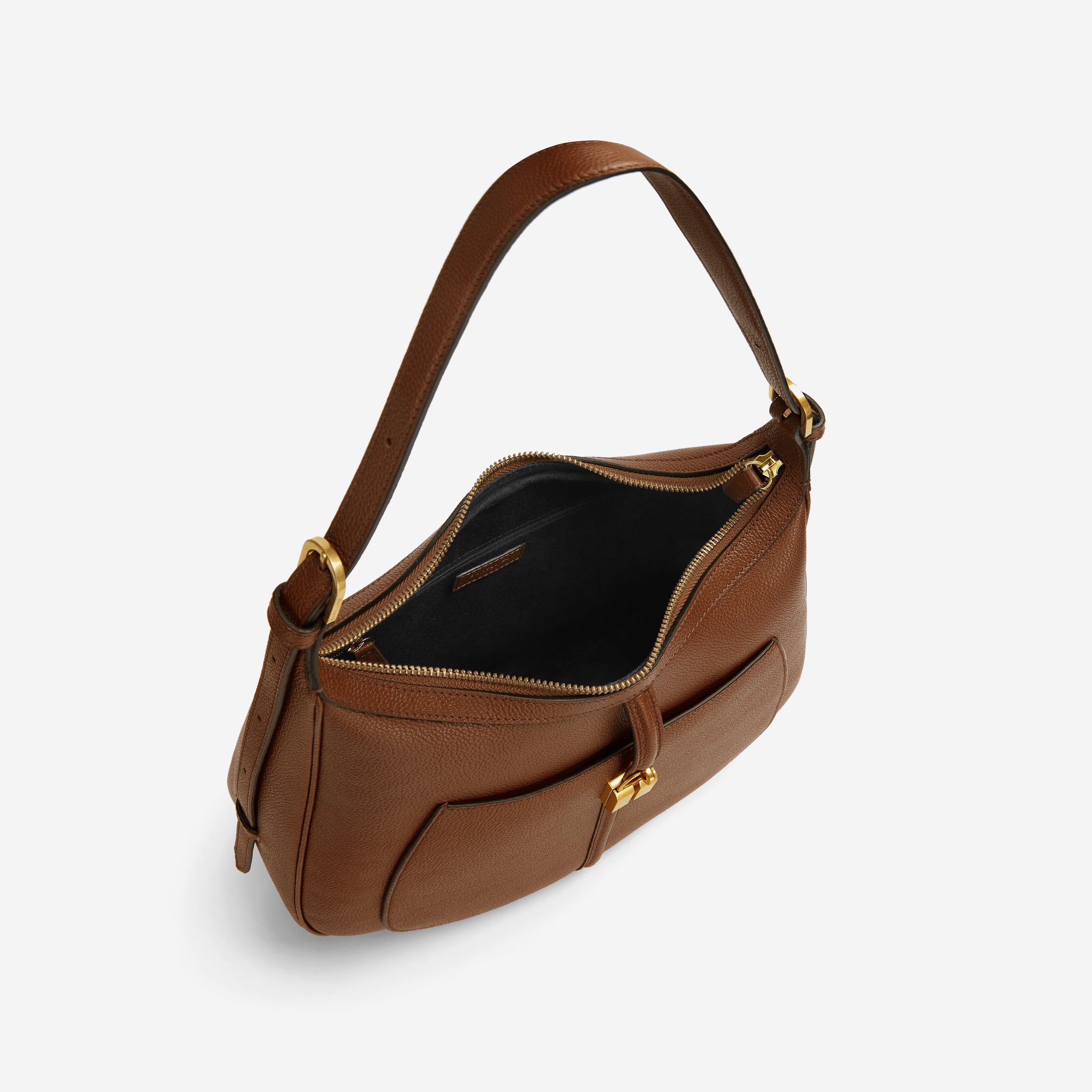 The Siena Hobo - tan small grain
