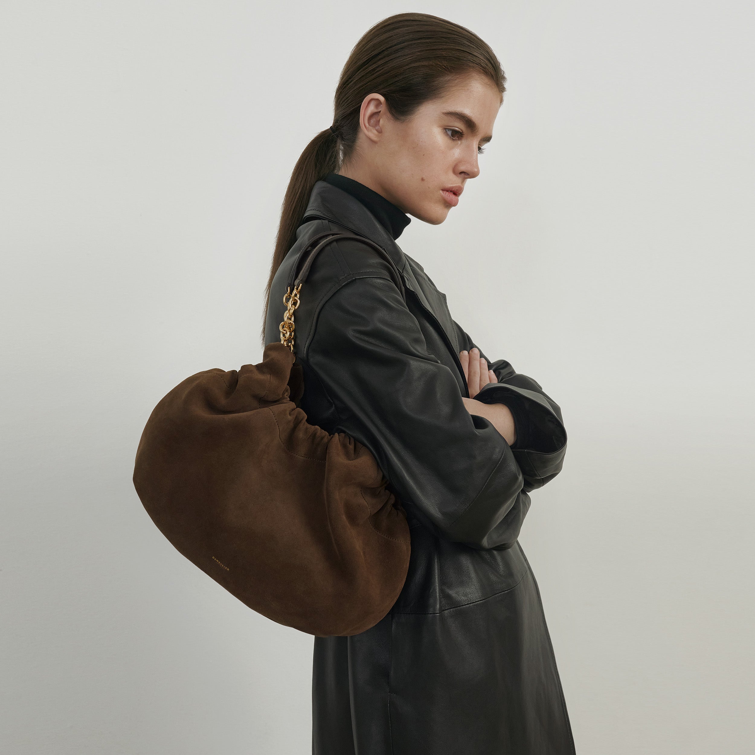 The Midi Miami - mocha suede & mocha smooth