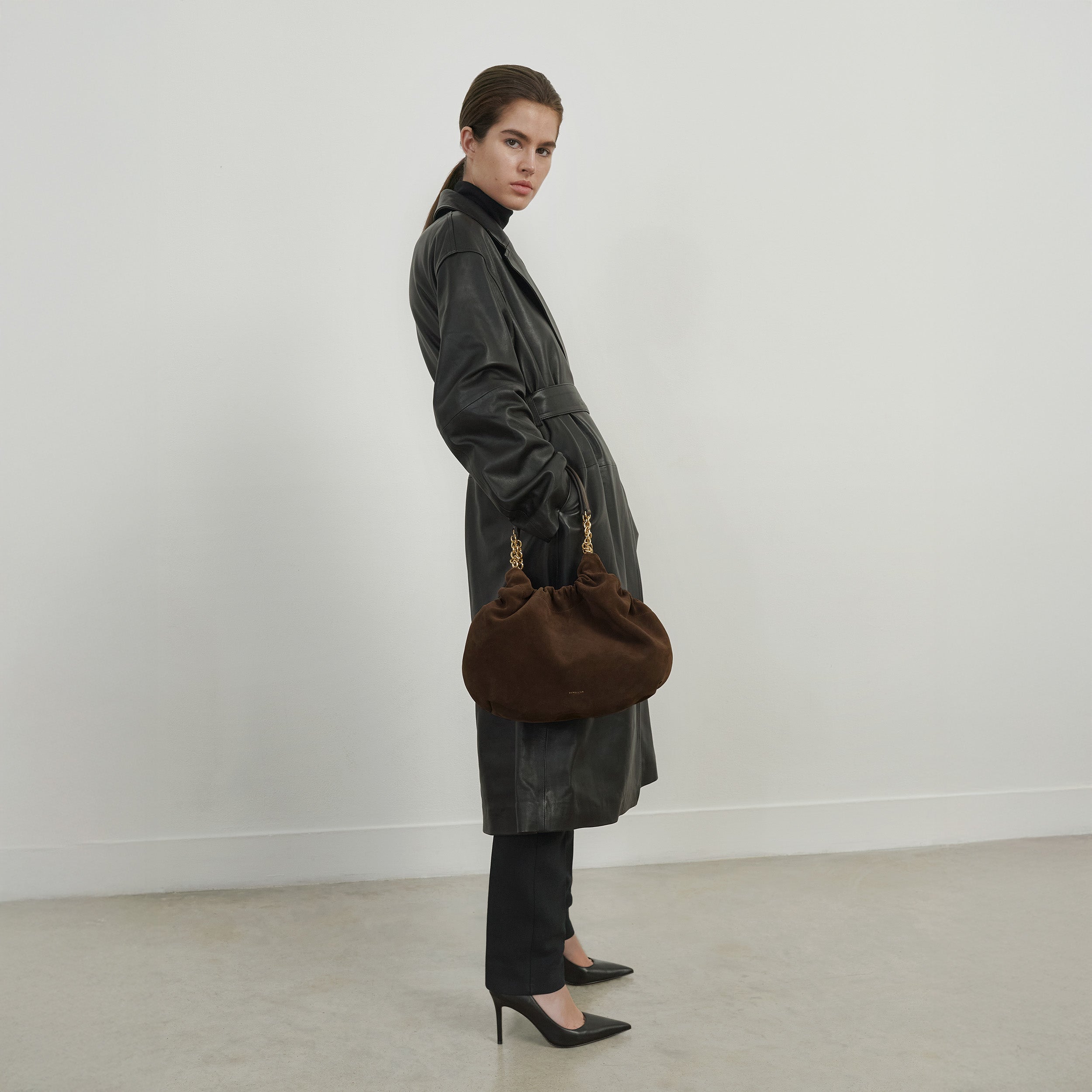 The Midi Miami - mocha suede & mocha smooth