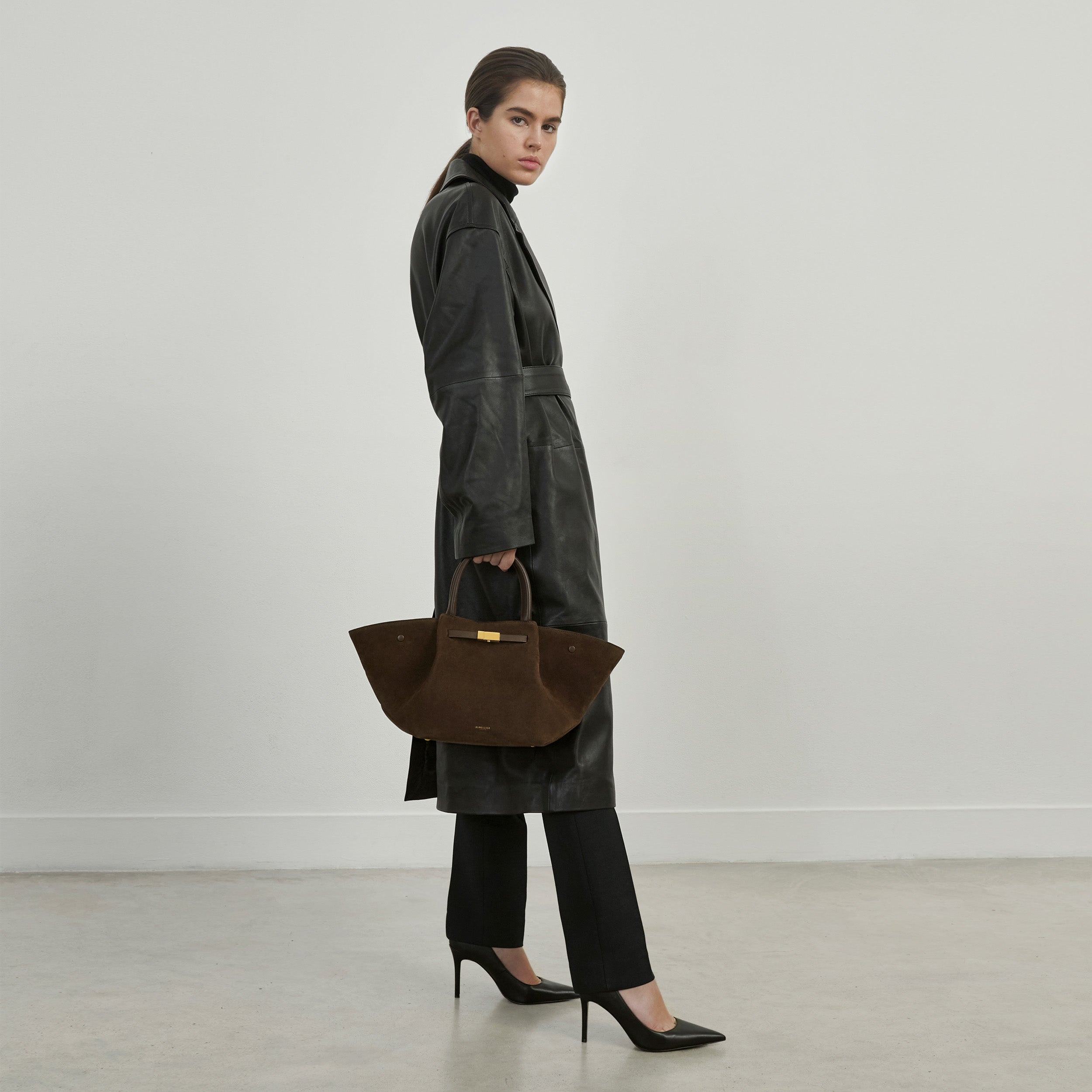 The Midi New York - mocha suede & mocha smooth