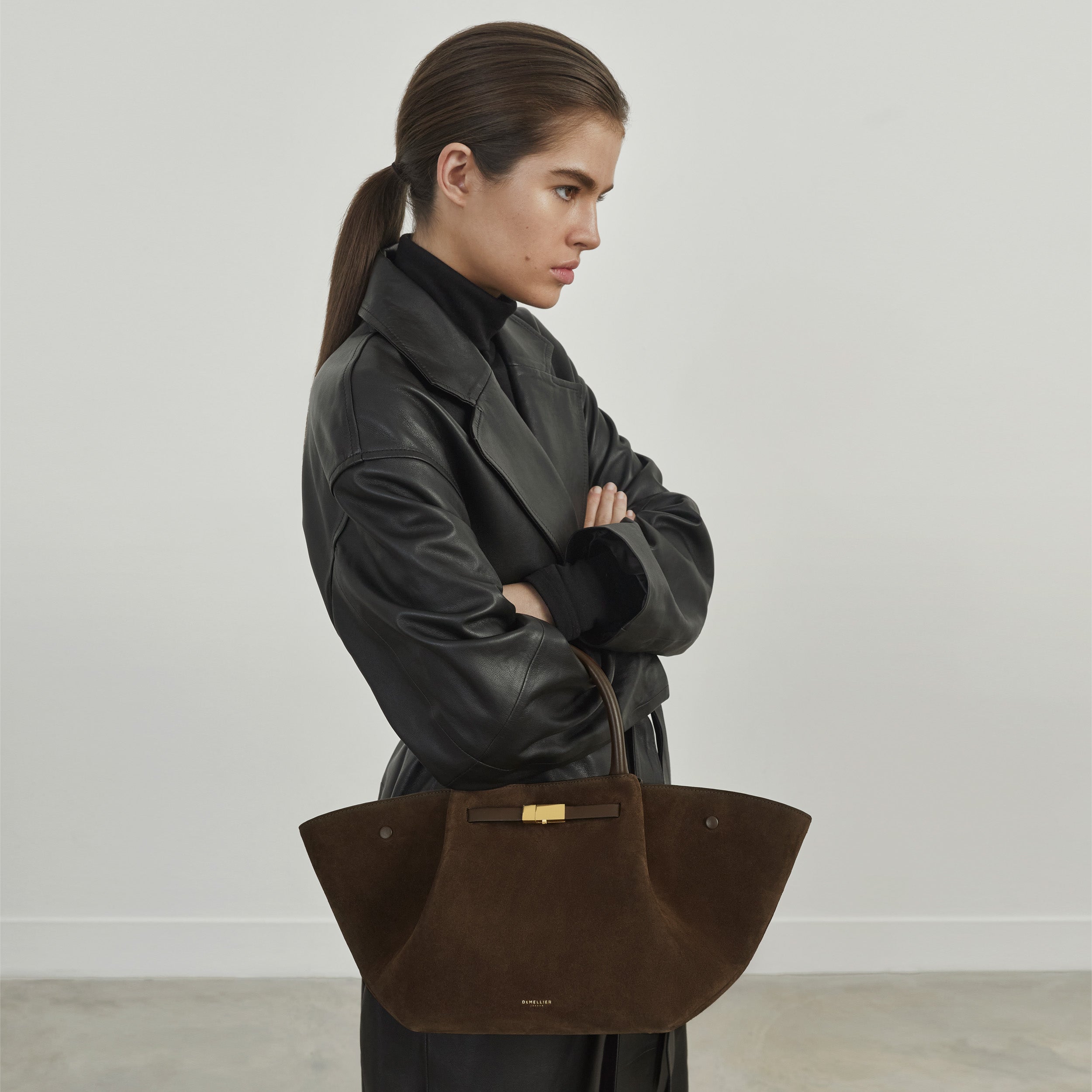 The Midi New York - mocha suede & mocha smooth