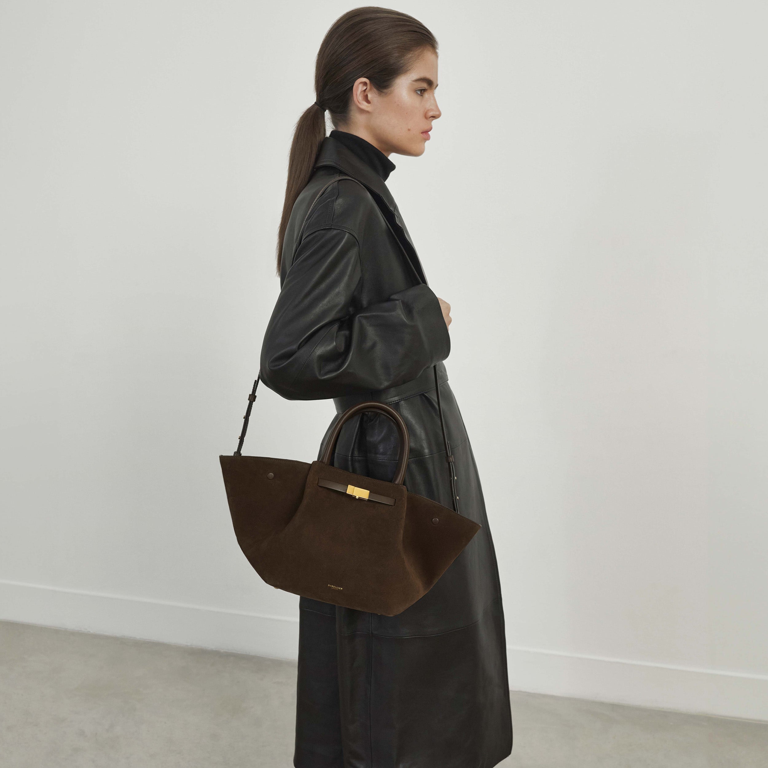 The Midi New York - mocha suede & mocha smooth