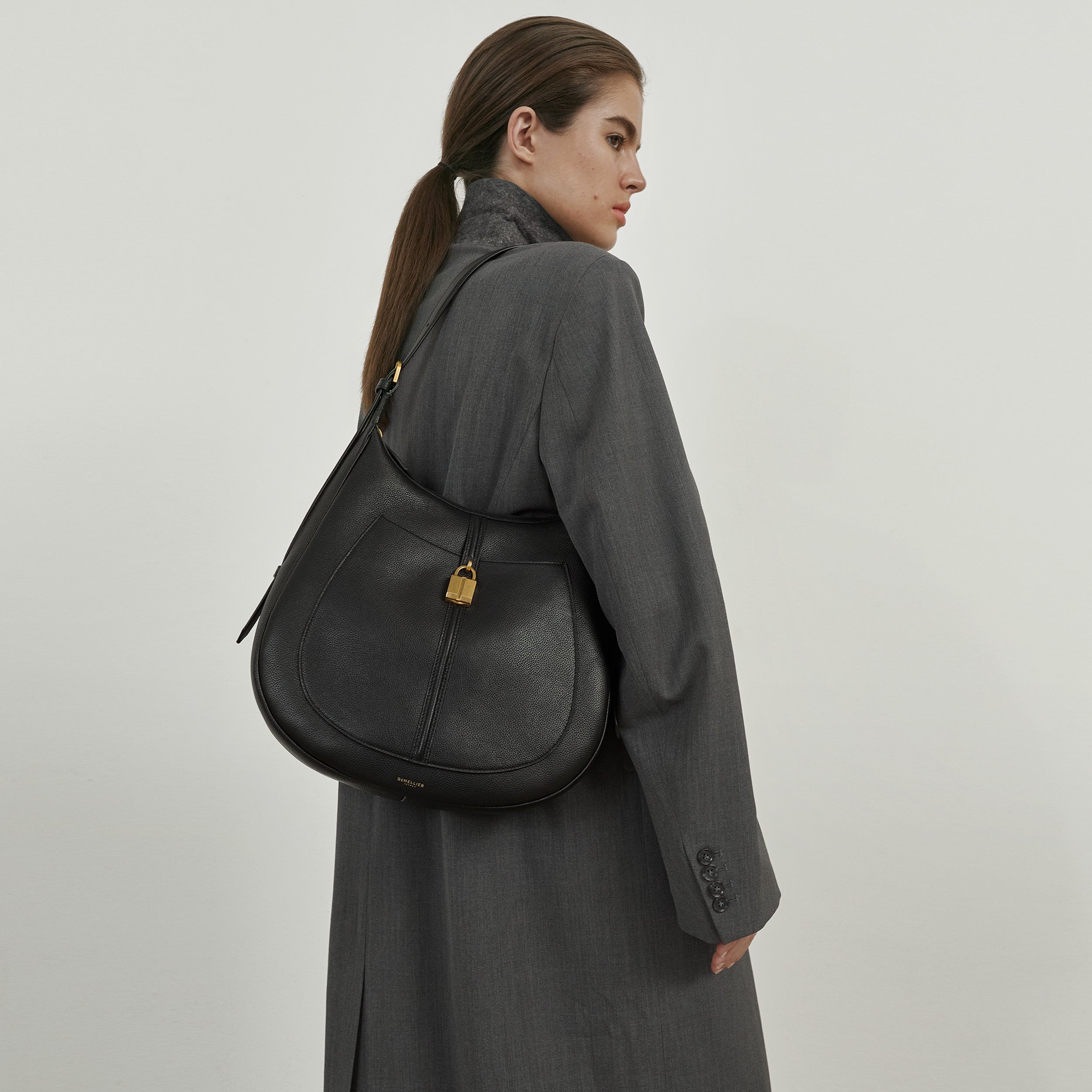 The Siena Hobo - deep tan suede & deep tan small grain